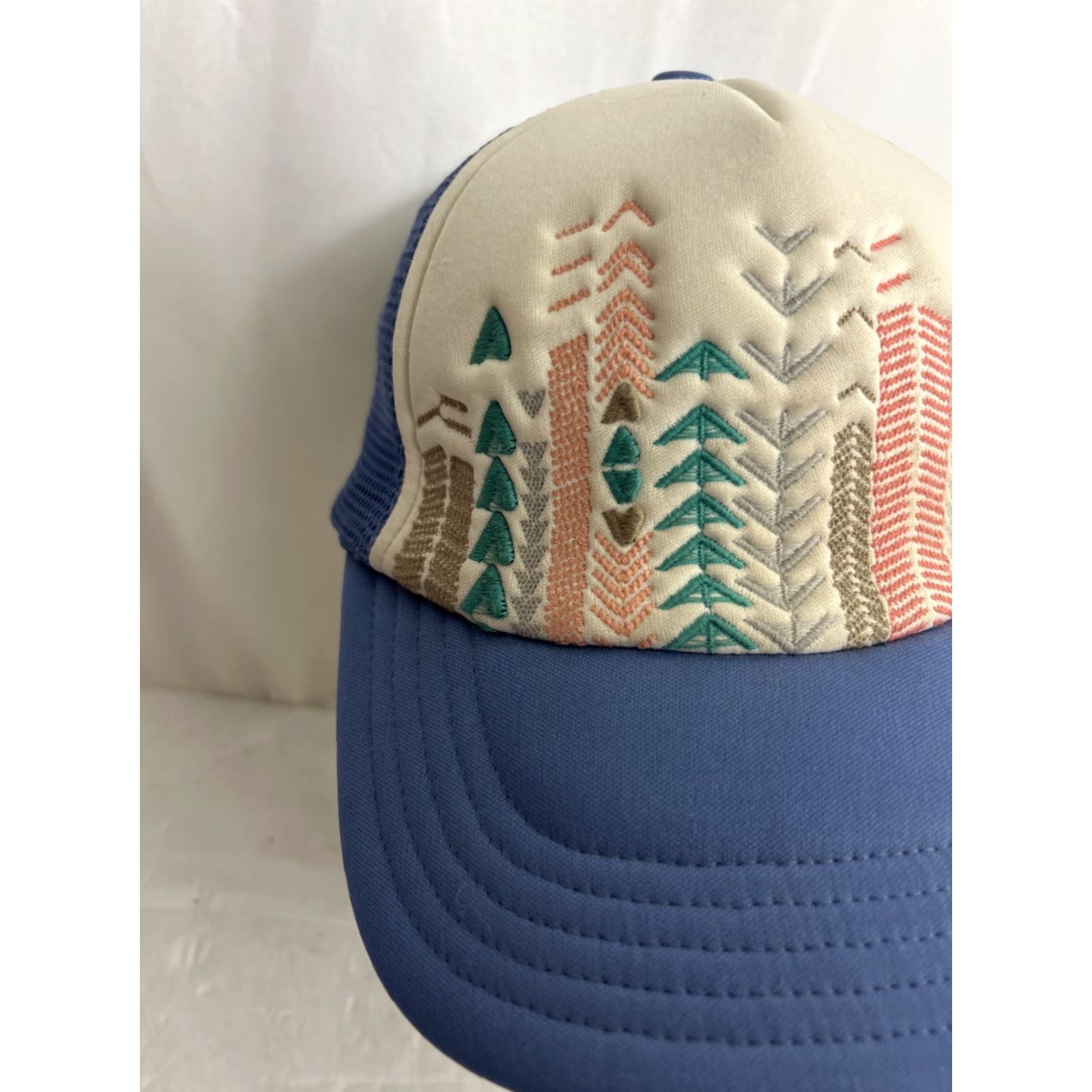 The North Face The North Face Trucker Hat Womens Blue White Embroidered Adjustable Size ONE SIZE - 4 Thumbnail