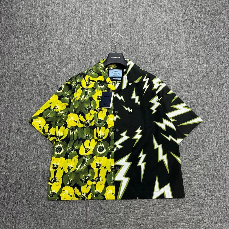 Prada Prada Show lightning stitching floral short-sleeved shirt 2 Size US M / EU 48-50 / 2 - 3 Thumbnail