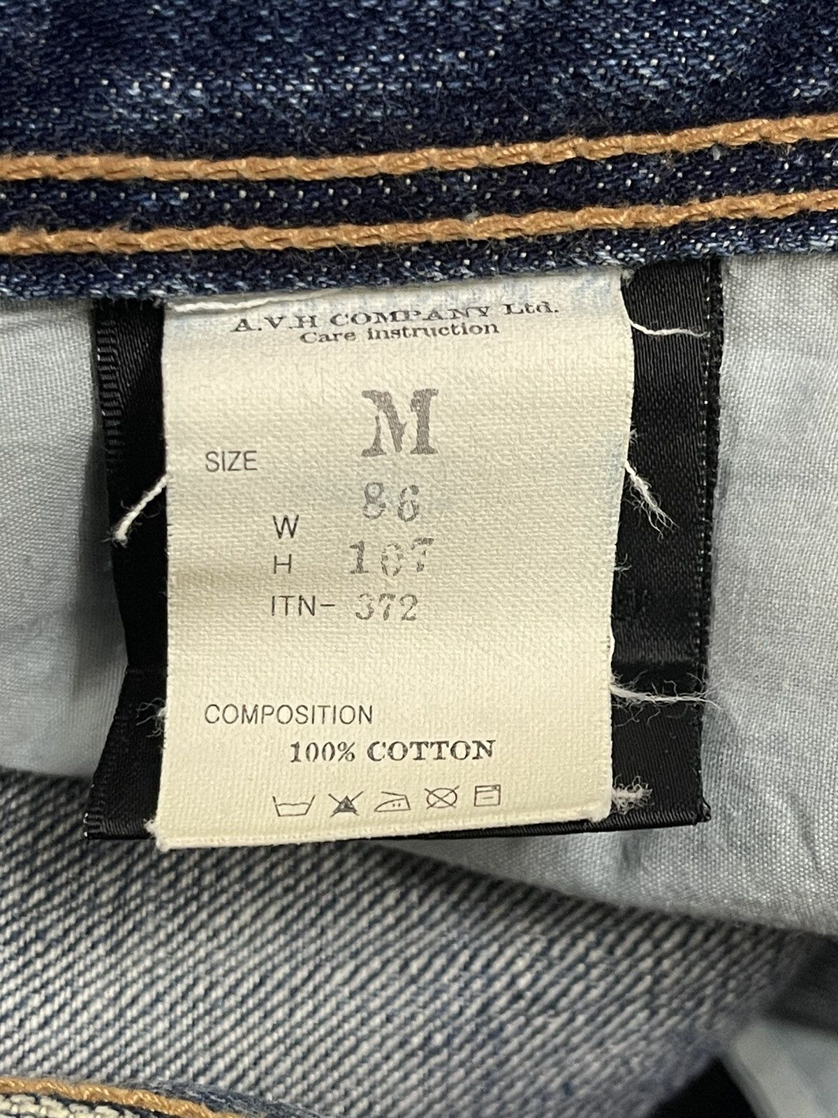 Denime Vintage Japanese A.V.H Bleached Style Distress Loose Jeans Size US 34 / EU 50 - 10 Thumbnail