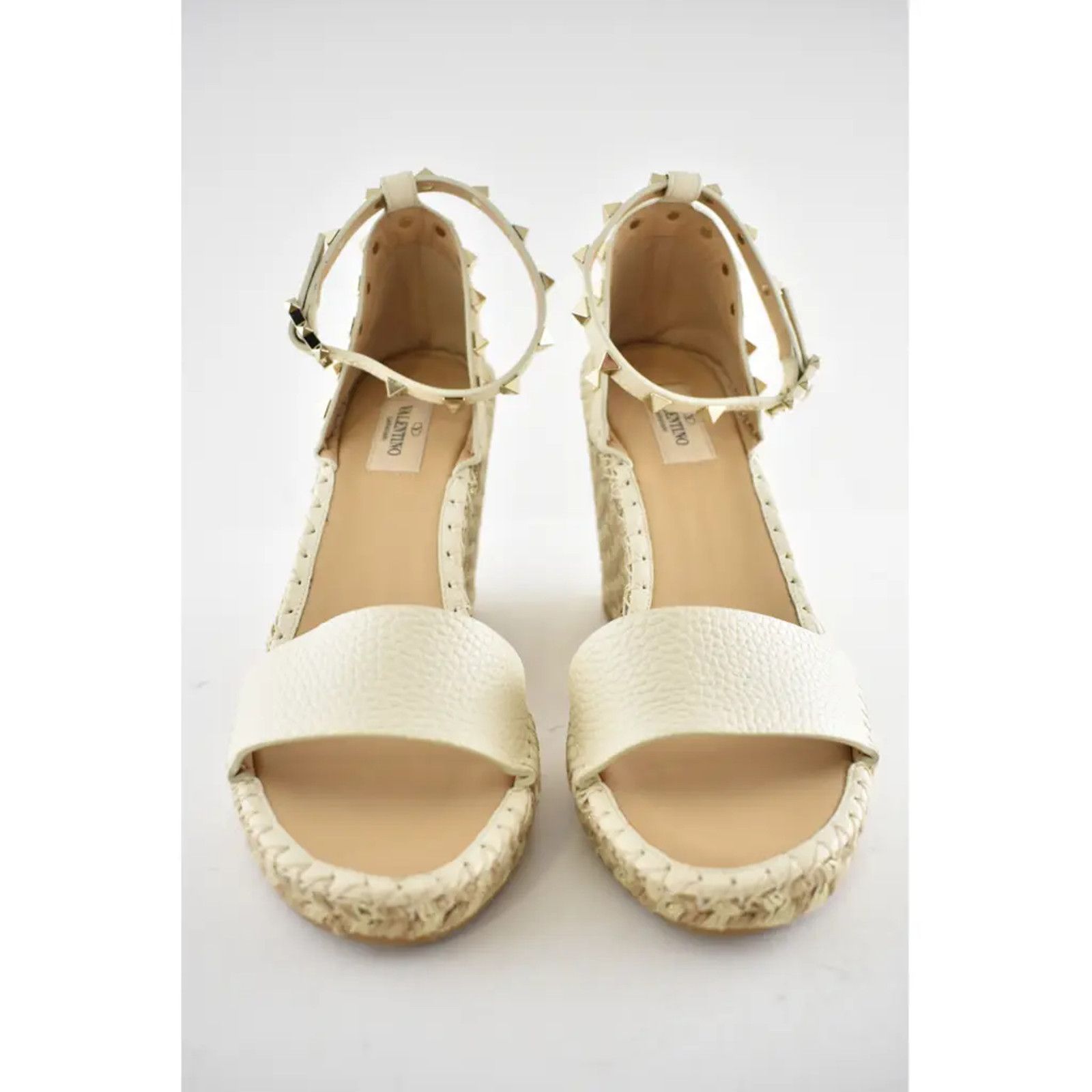 Valentino Rockstud Ankle Strap Platform Wedge Sandal Heel 41 Size US 11 / IT 41 - 5 Thumbnail