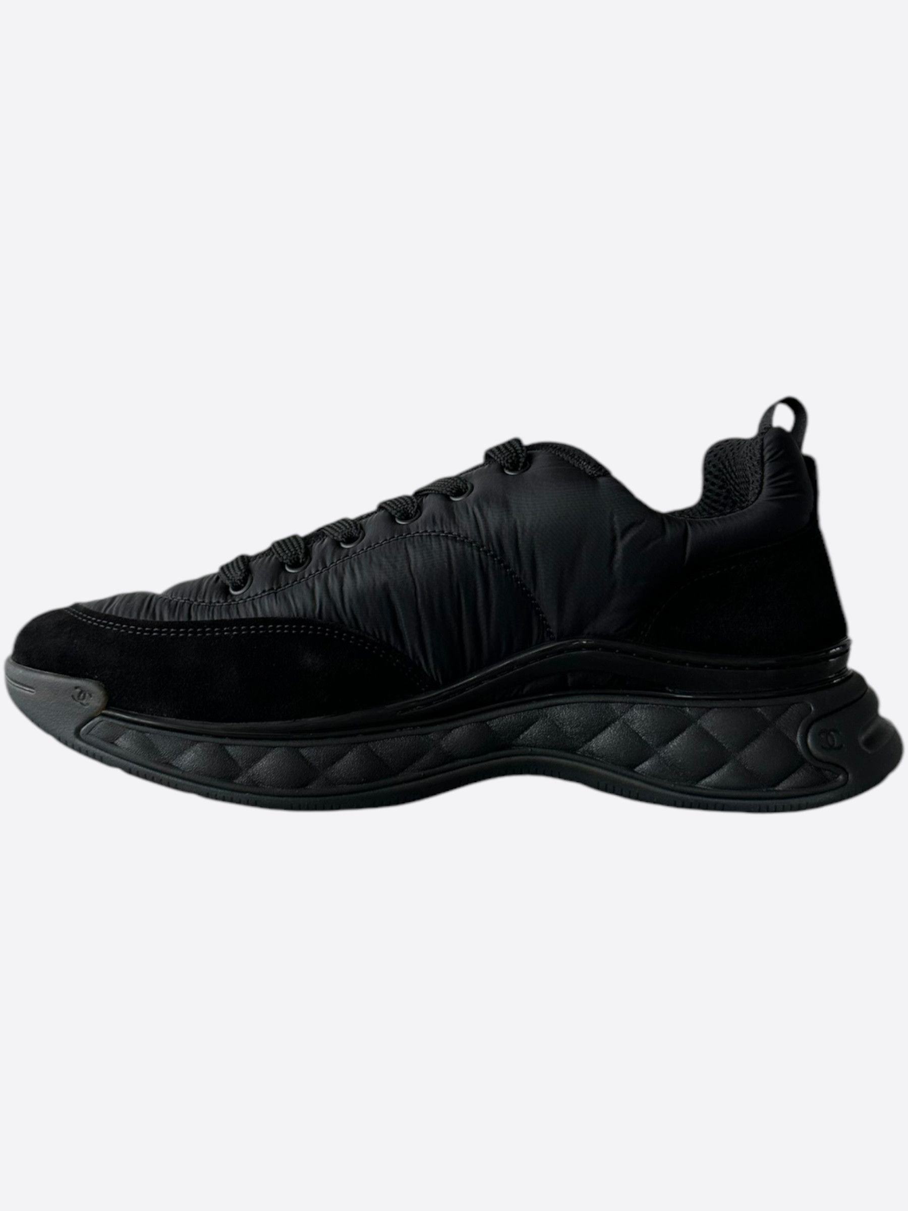 Chanel Chanel Black Logo Trainers Size US 12 / EU 45 - 3 Thumbnail