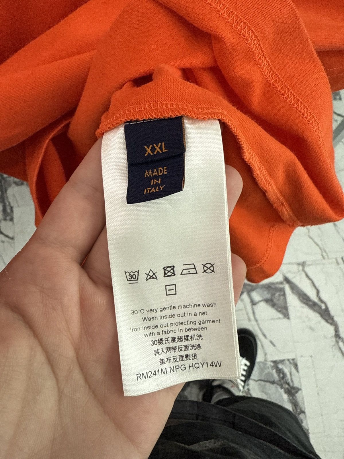 Louis Vuitton Louis Vuitton Wave Logo Tee Orange size XXL Size US XXL / EU 58 / 5 - 5 Thumbnail
