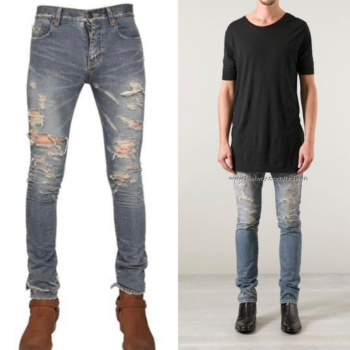 Hedi Slimane × Saint Laurent Paris 13FW D02 Little Crash Jeans sz31 & 28 Size US 31 - 11 Thumbnail