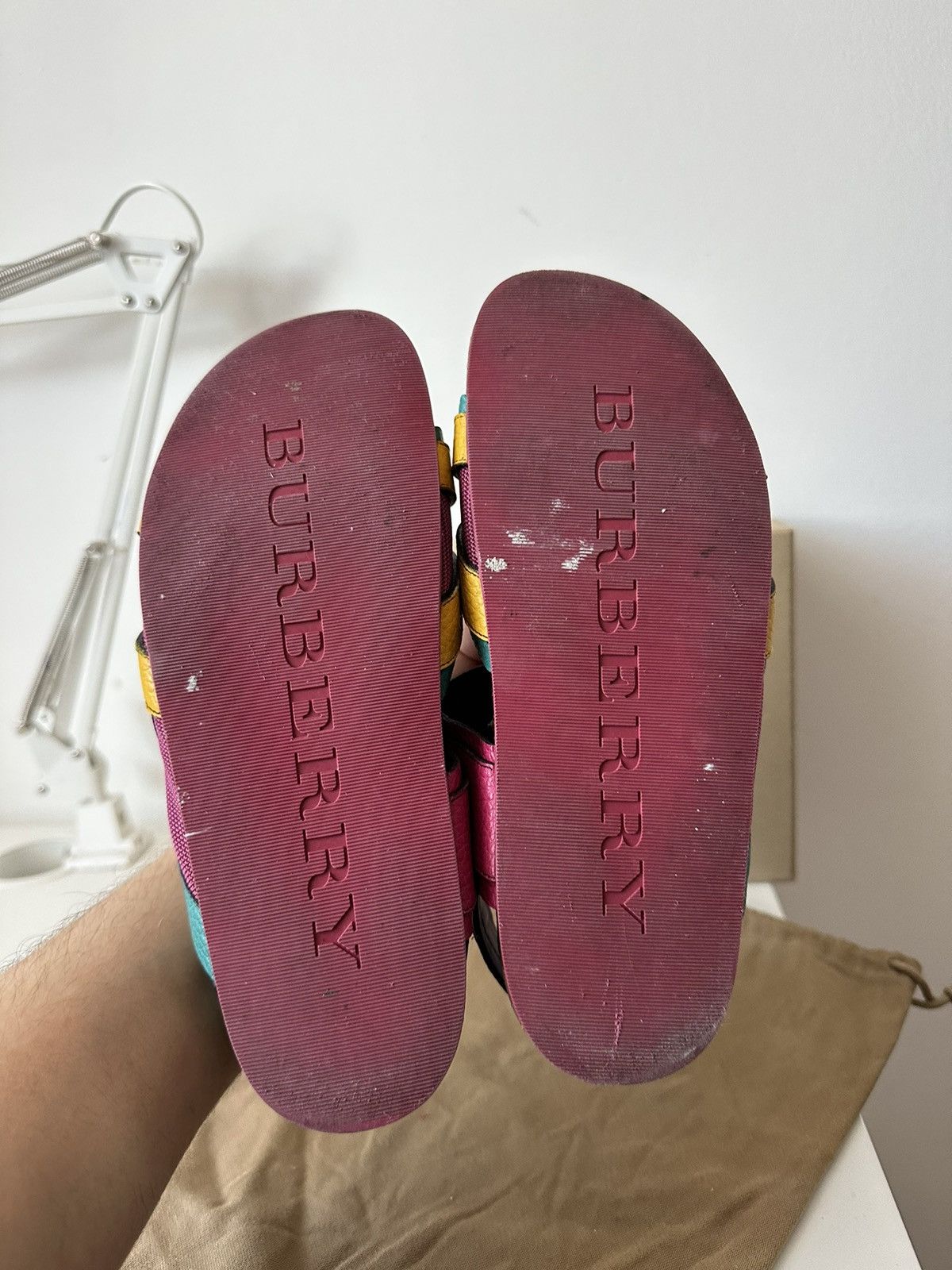 Burberry Burberry multicolour leather sandals Size US 7 / IT 37 - 6 Thumbnail
