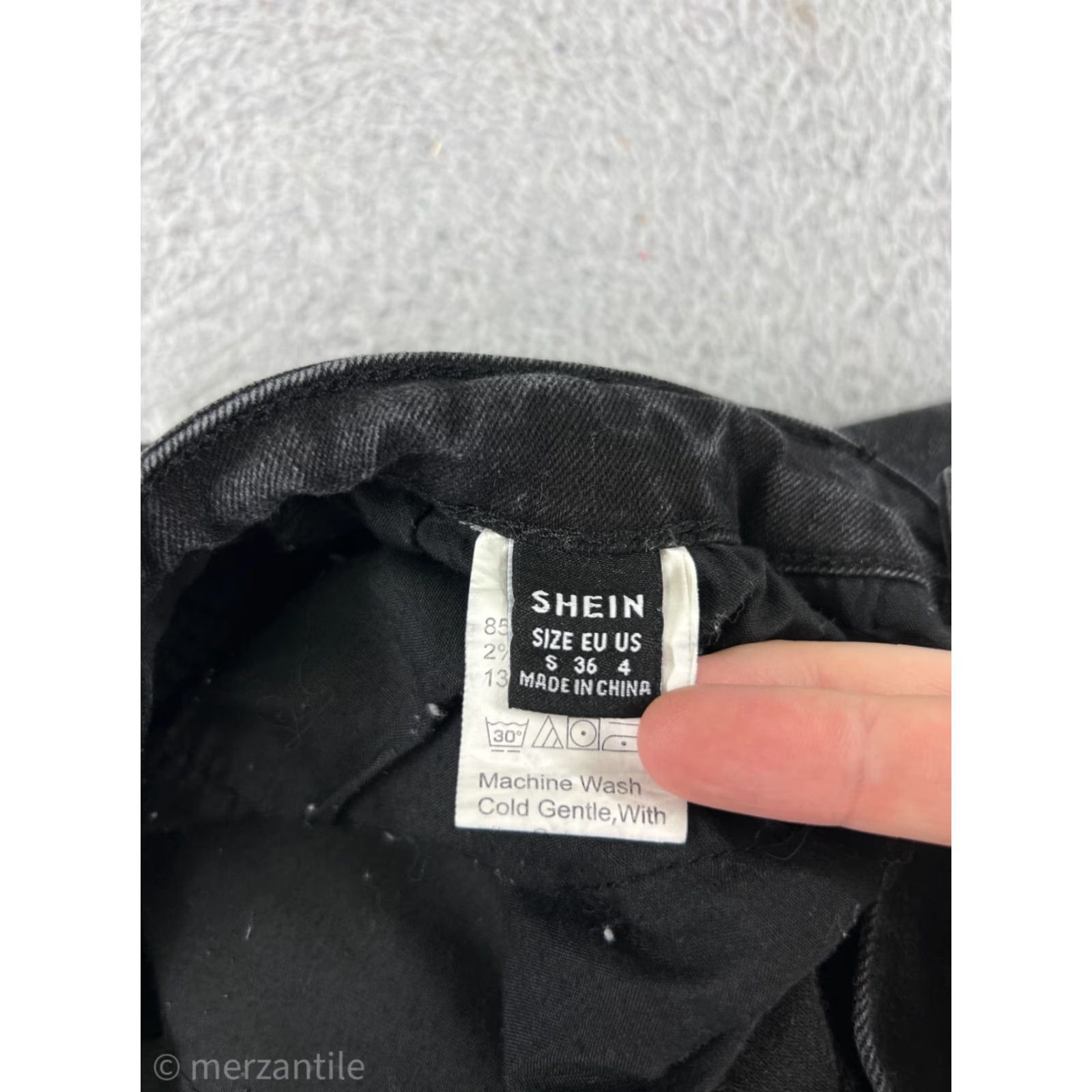 Shein VINTAGE SheIn Pants Womens Small Black Denim Jeans Distressed Flare Cotton Blend Stretch Size 28" / US 6 / IT 42 - 4 Thumbnail