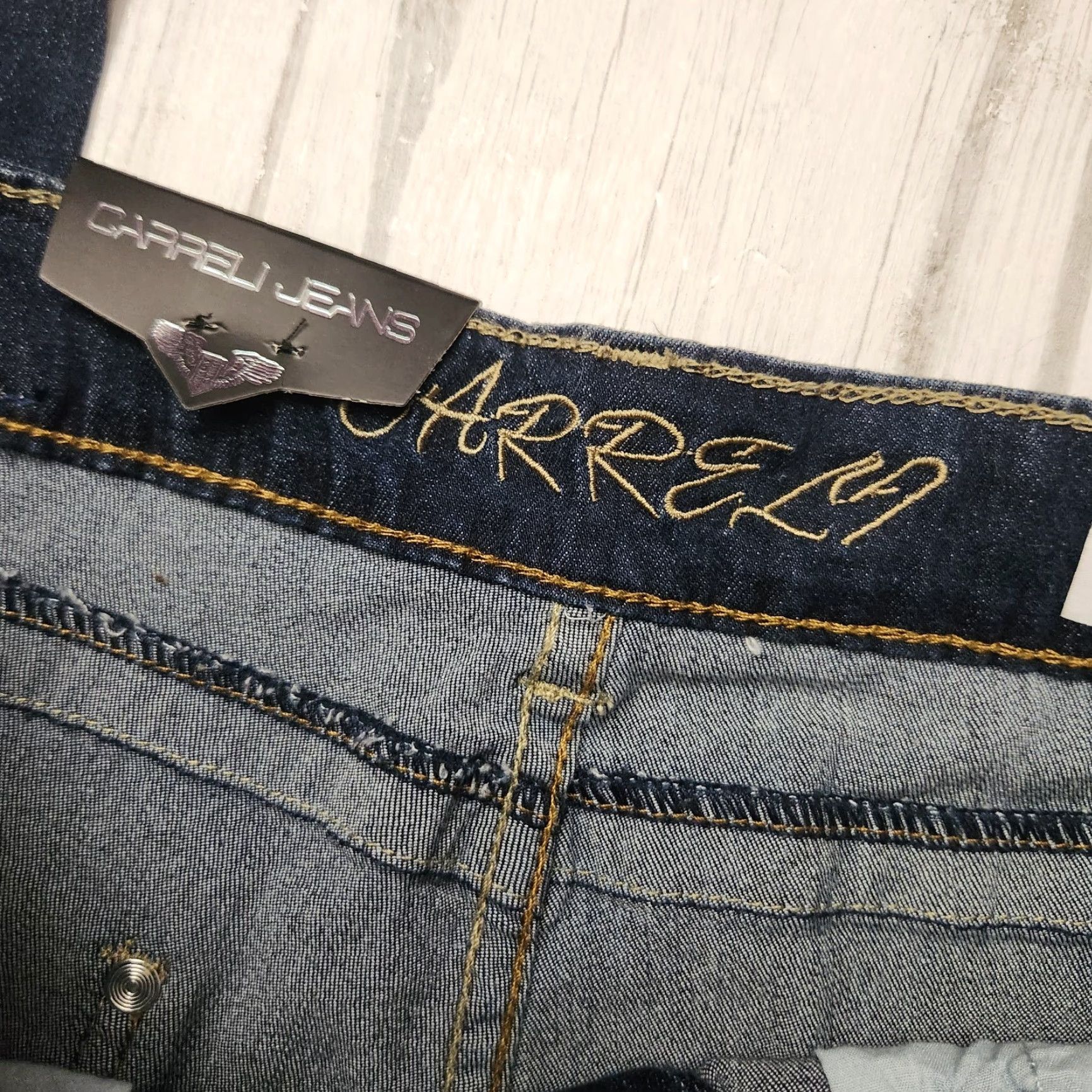 Vintage Carreli Dark Wash Distressed Sarah High Rise Skinny Jeans Sz 34x33 Womens Size 24" / US 00 / IT 34 - 7 Thumbnail