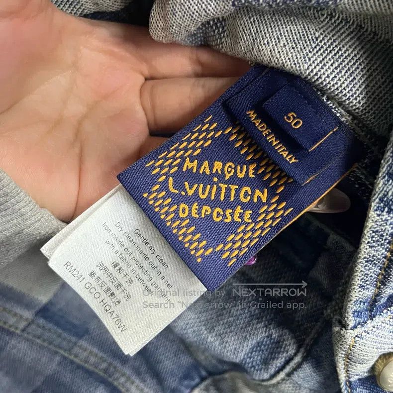 Louis Vuitton Louis Vuitton 24 Blue Mosaic Effect Printed Lapel Single B Size US M / EU 48-50 / 2 - 2 Thumbnail
