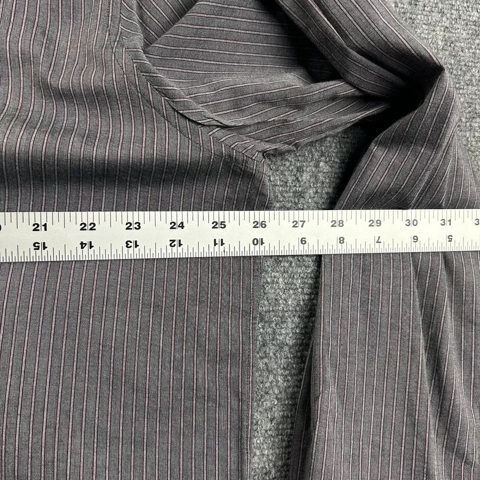 John Varvatos John Varvatos Shirt Mens 2XL Gray Striped Button Up XXL Size US XXL / EU 58 / 5 - 5 Thumbnail