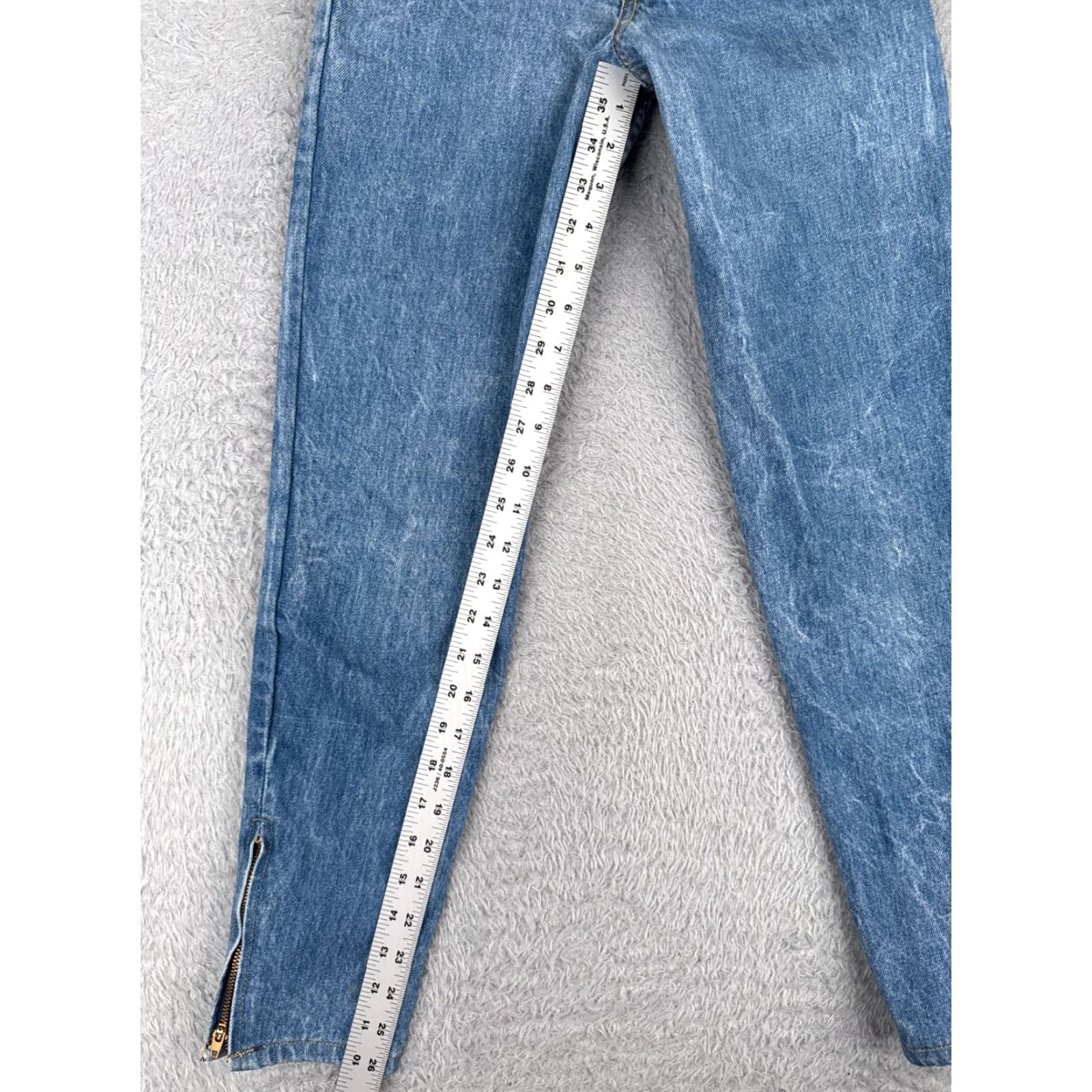 Guess VINTAGE GUESS Jeans Womens 20 Blue Denim Skinny Zip Ankle Mid Rise 20x26 Cotton Size 42" / US 20 - 7 Thumbnail