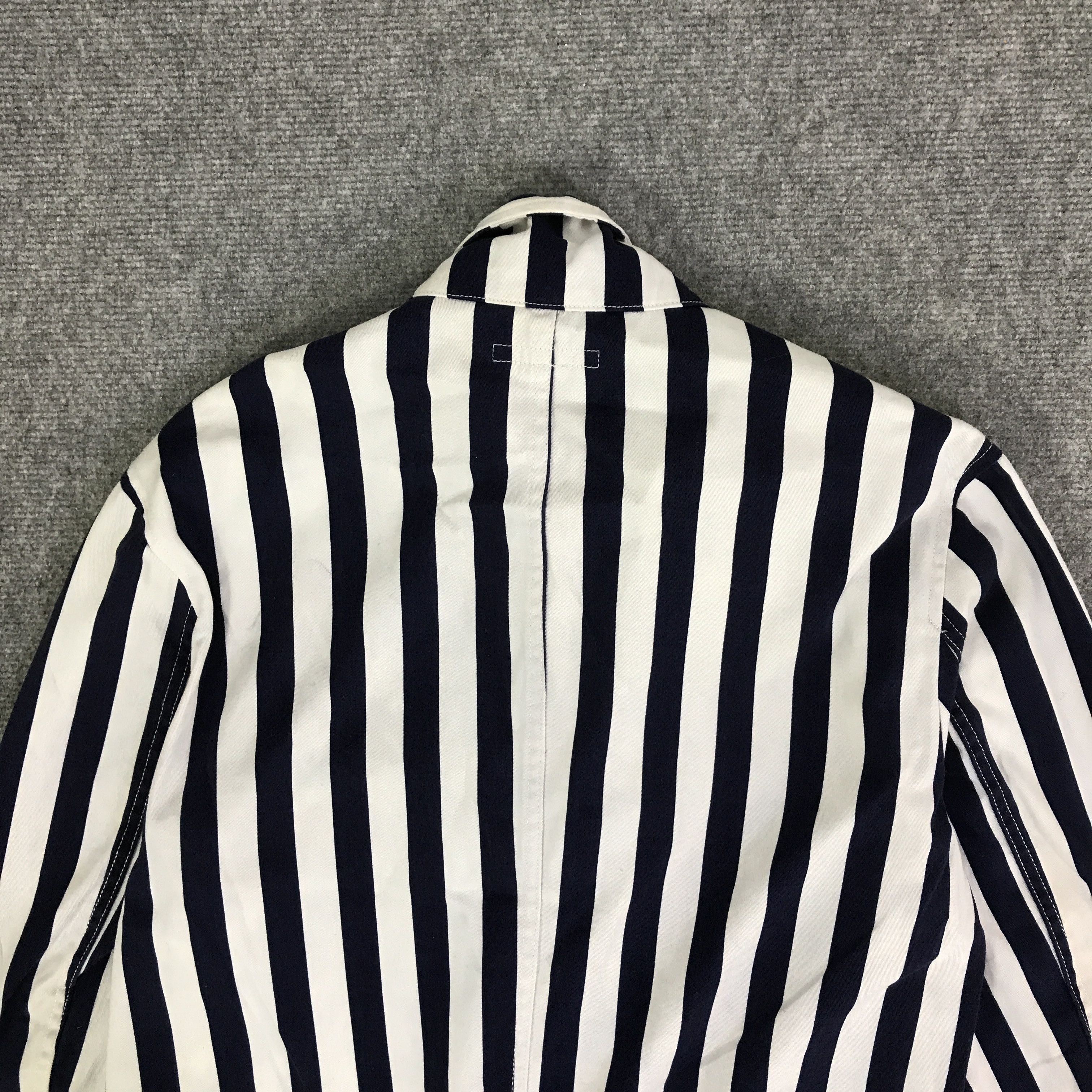 Japanese Brand GAIJIN MADE STRIPED BLAZER PARKAS JACKET K108B14 Size US L / EU 52-54 / 3 - 4 Thumbnail