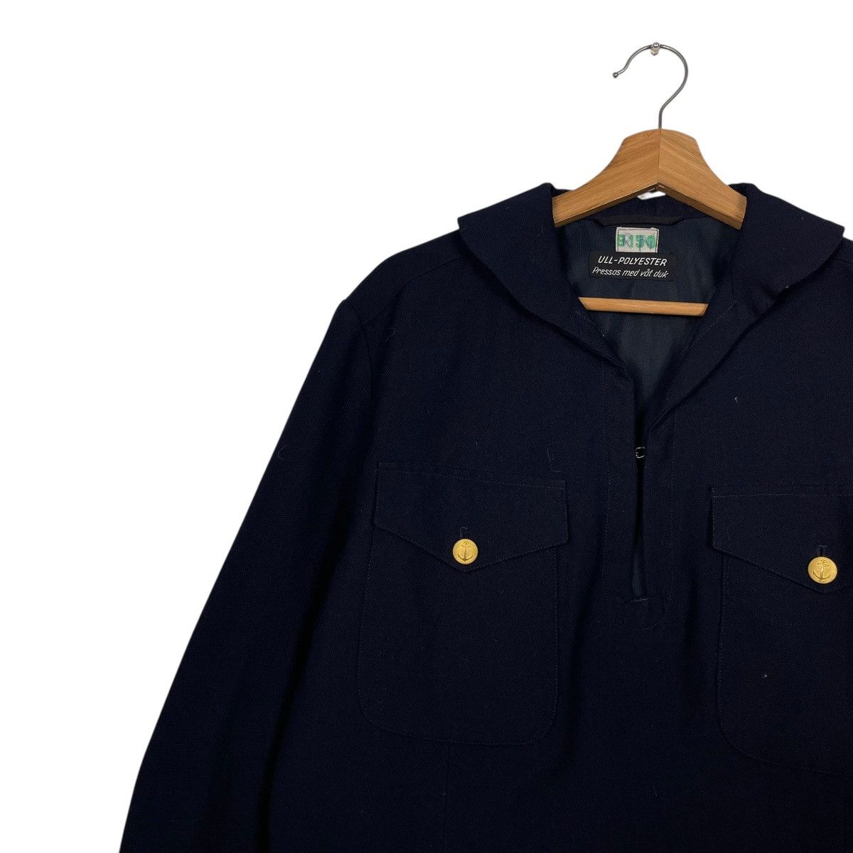 Vintage Vintage 70s Swedish Navy Sailor Pullover Size US M / EU 48-50 / 2 - 6 Thumbnail