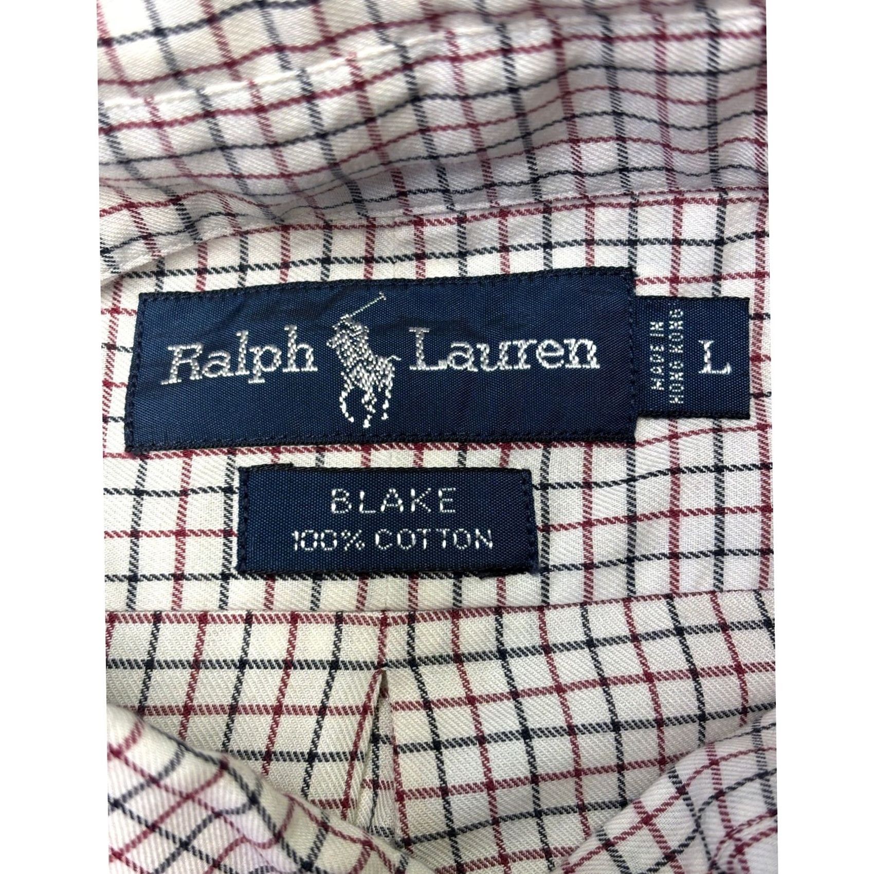 Ralph Lauren VINTAGE Ralph Lauren Blake Button-Down Shirt Mens L Gingham Check Logo Size US L / EU 52-54 / 3 - 4 Thumbnail