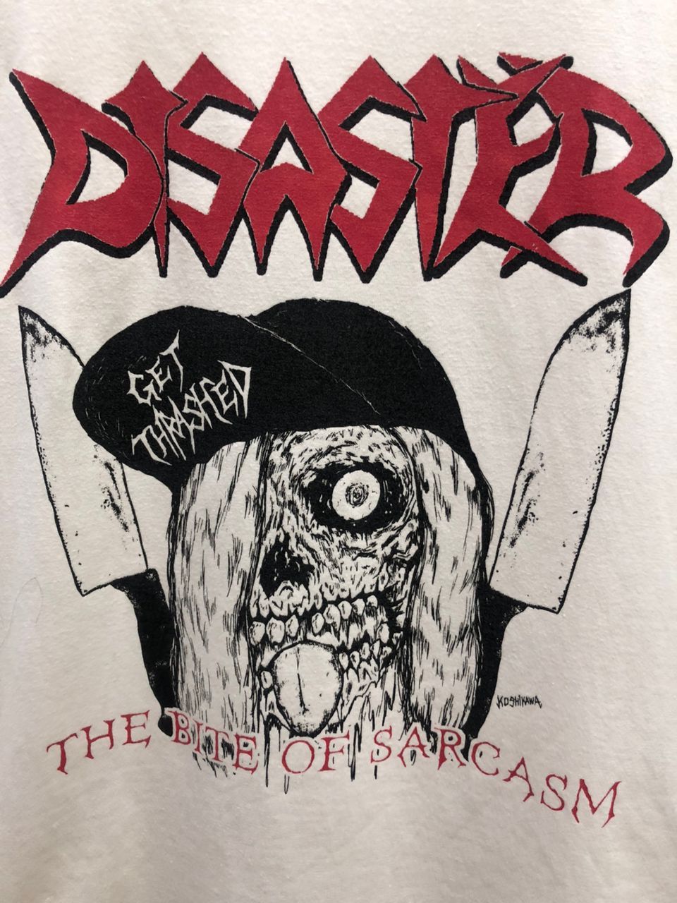 Vintage DISASTER the bite of sarcasm japan band thrash Size US M / EU 48-50 / 2 - 2 Thumbnail