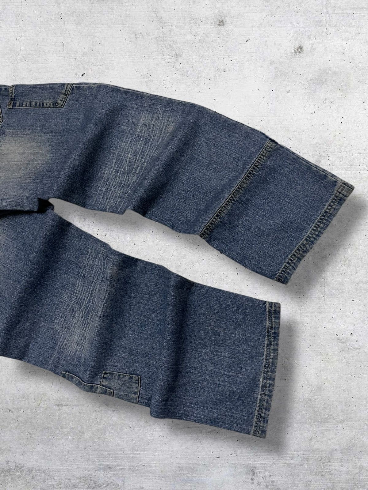 Japanese Brand VINTAGE PATCHWORK POCKET 90S JAPAN SCANNER BAGGY 90S DENIM Size US 33 - 8 Thumbnail