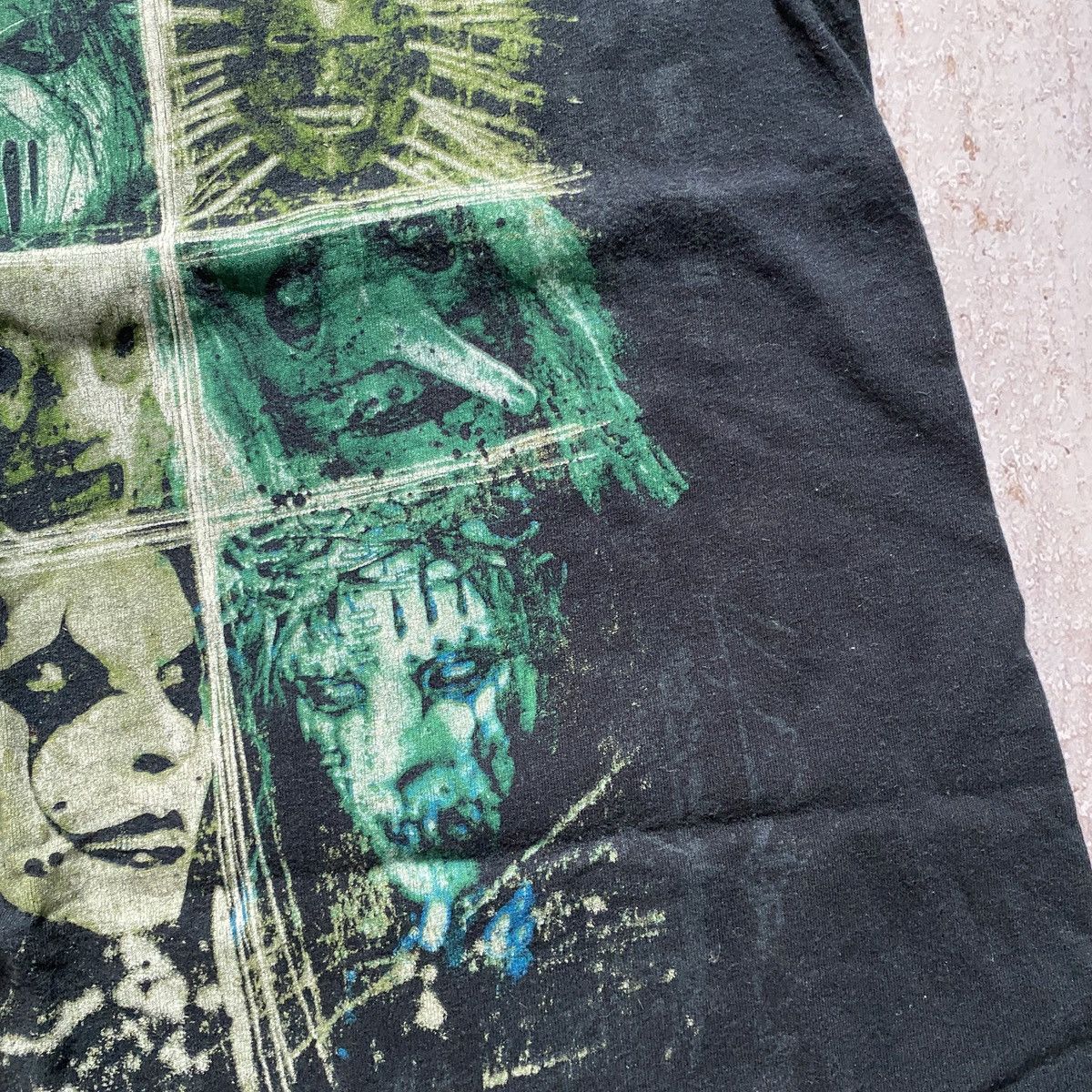Band Tees × Vintage VINTAGE Y2K SLIPKNOT FADED ALL IVER PRINTED RARE T SHIRT 28 Size US M / EU 48-50 / 2 - 8 Thumbnail