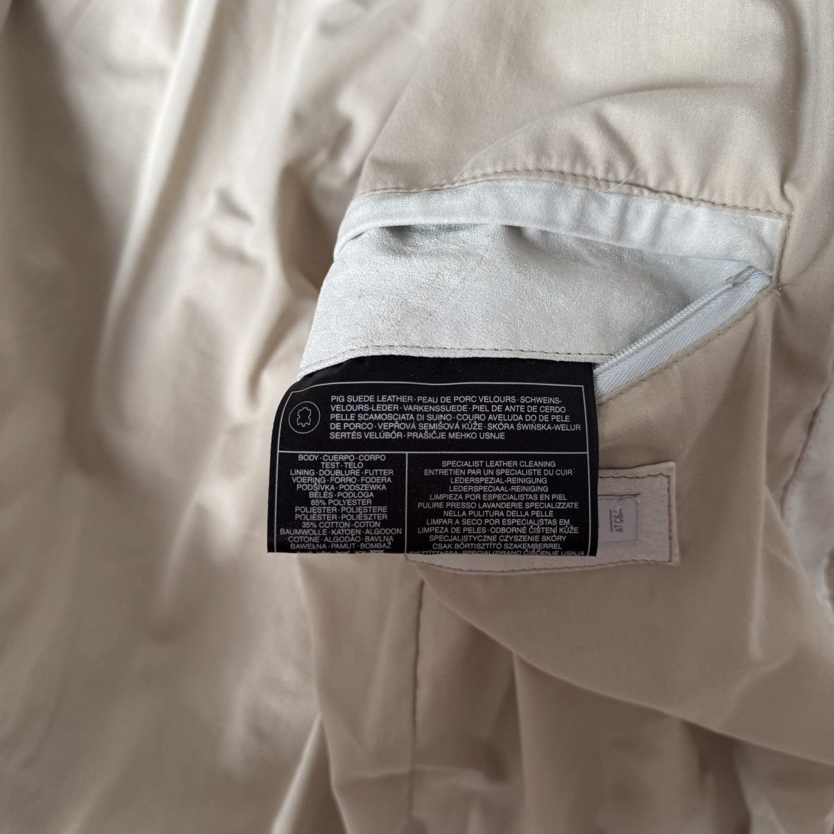 Genuine Leather × Vintage Vintage White Suede Leather Jacket XL Oversized Biker RARE Size US XL / EU 56 / 4 - 6 Thumbnail