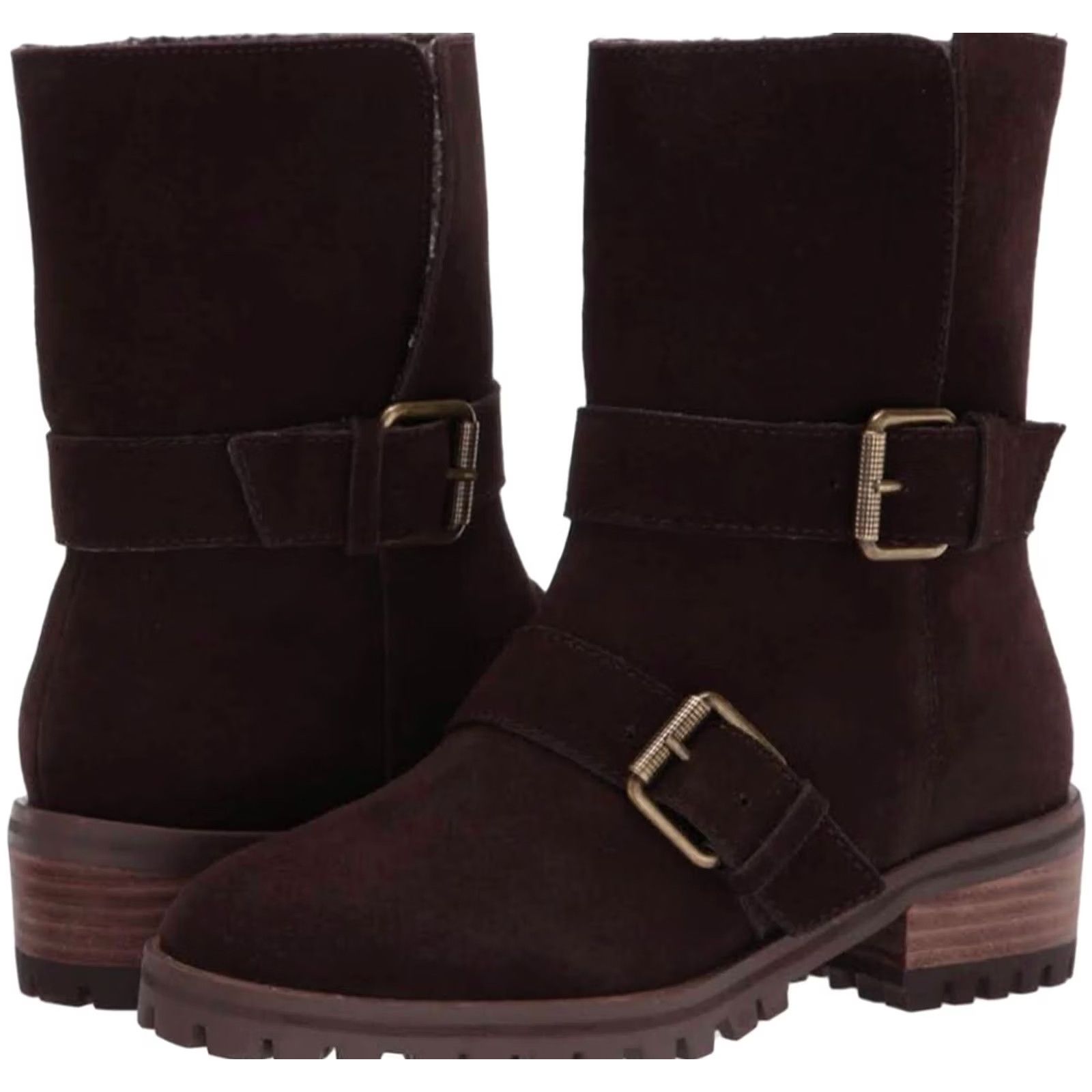Splendid SPLENDID Womens Boot Platform Karlyn Toe Leather 1/2" Brown 5.5 Pull On Womens Shoes Size US 6 / IT 36 - 2 Thumbnail