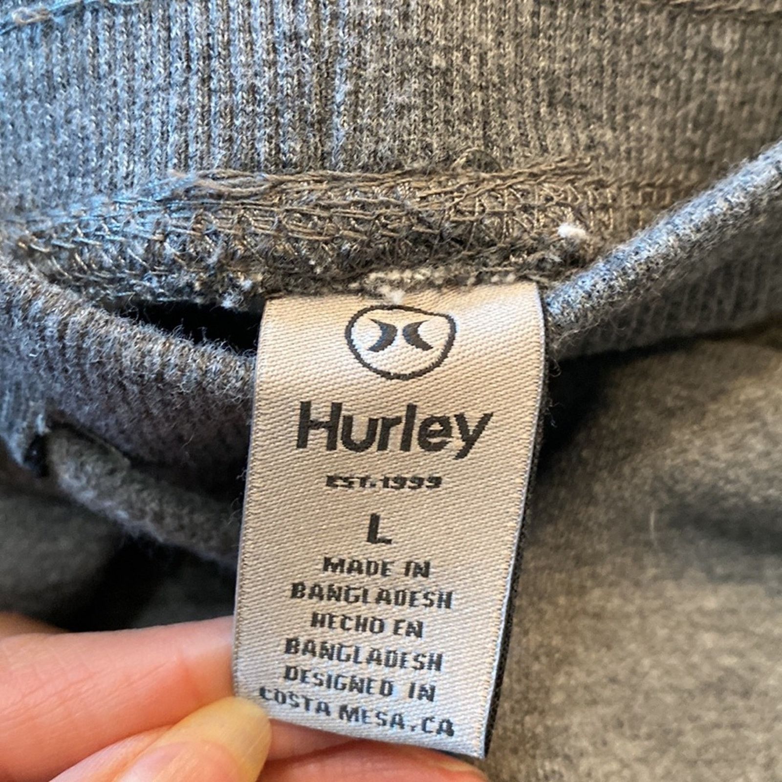Hurley Hurley grey joggers Elastic drawstring waist pockets sz L Size US 36 / EU 52 - 7 Thumbnail