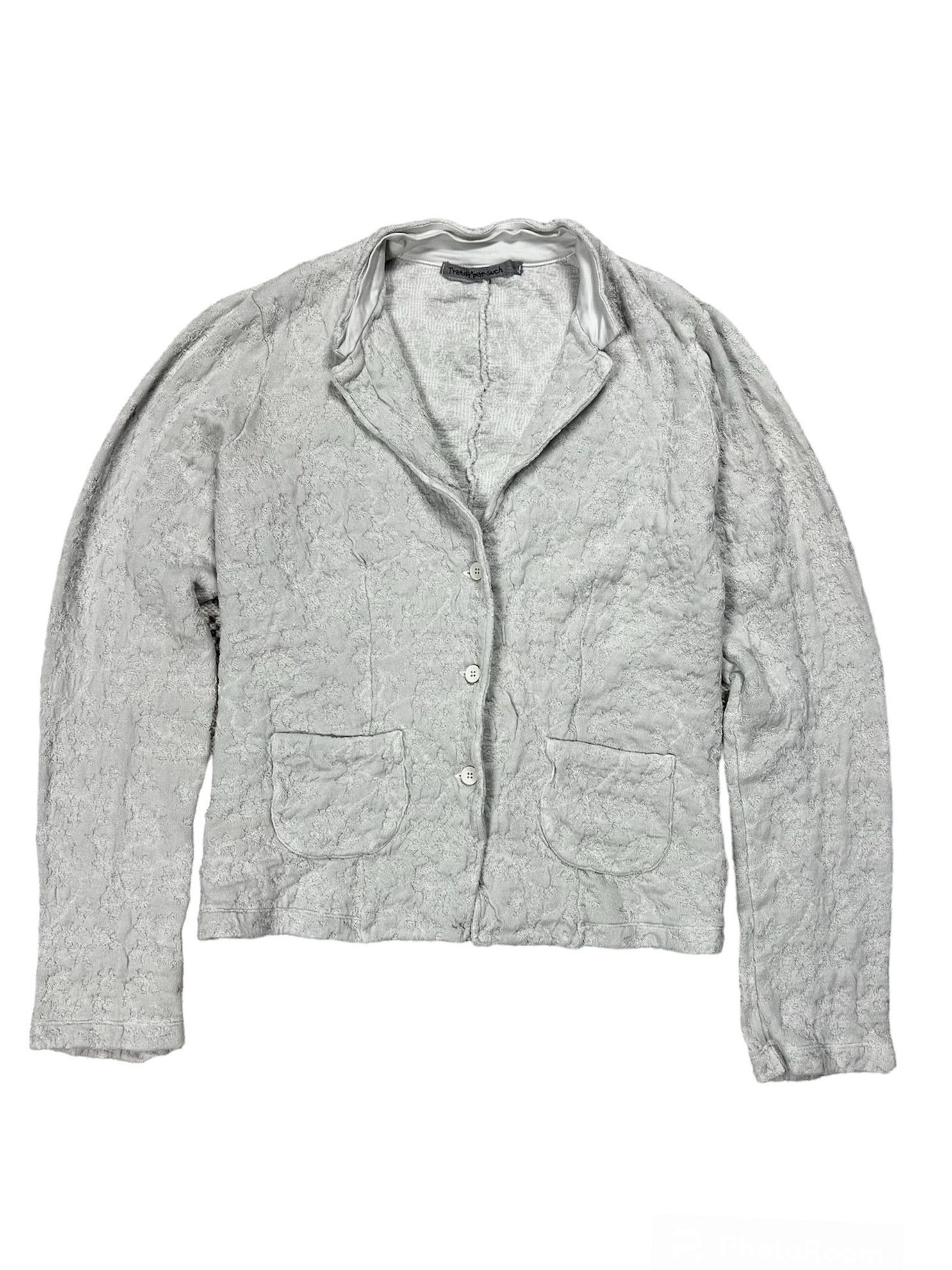 image of Avant Garde x Transit Par Such Amazing Facture Textile Blend Cardigan in Grey, Women's (Size Large)