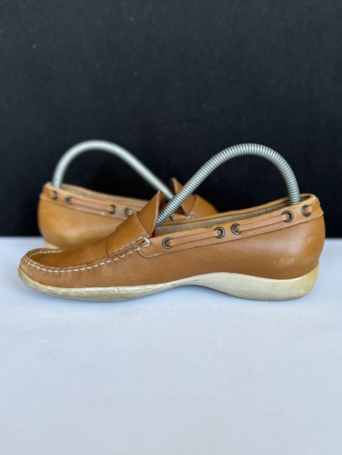 Prada Prada Brown Slip On Leather Shoes size 38 Size US 8 / IT 38 - 3 Thumbnail