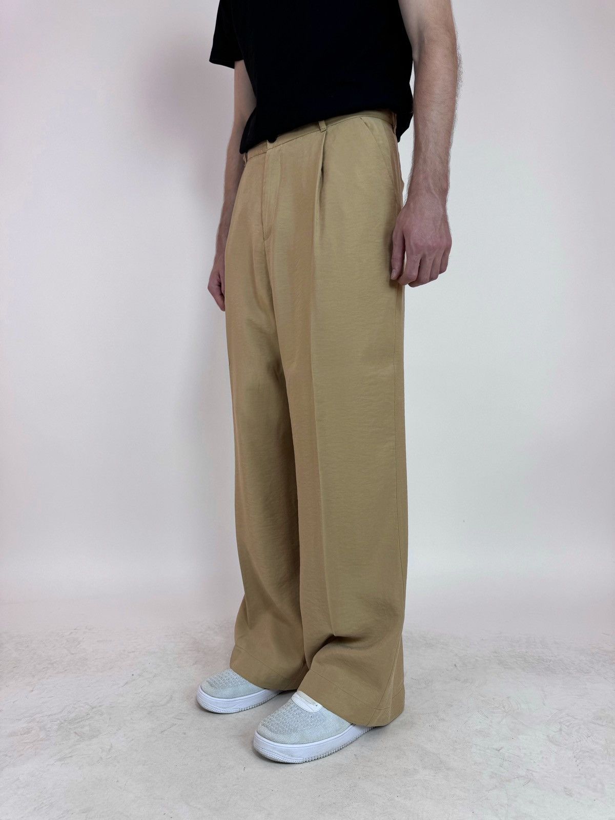 Zara Upcycled ZARA Pleated Trousers Viscose Pants wide legs sz 32 Size US 32 / EU 48 - 7 Thumbnail