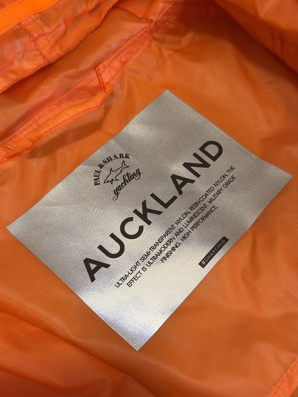 Paul & Shark Paul & Shark Auckland Orange Nylon Hooded Rain Jacket Size US M / EU 48-50 / 2 - 2 Thumbnail