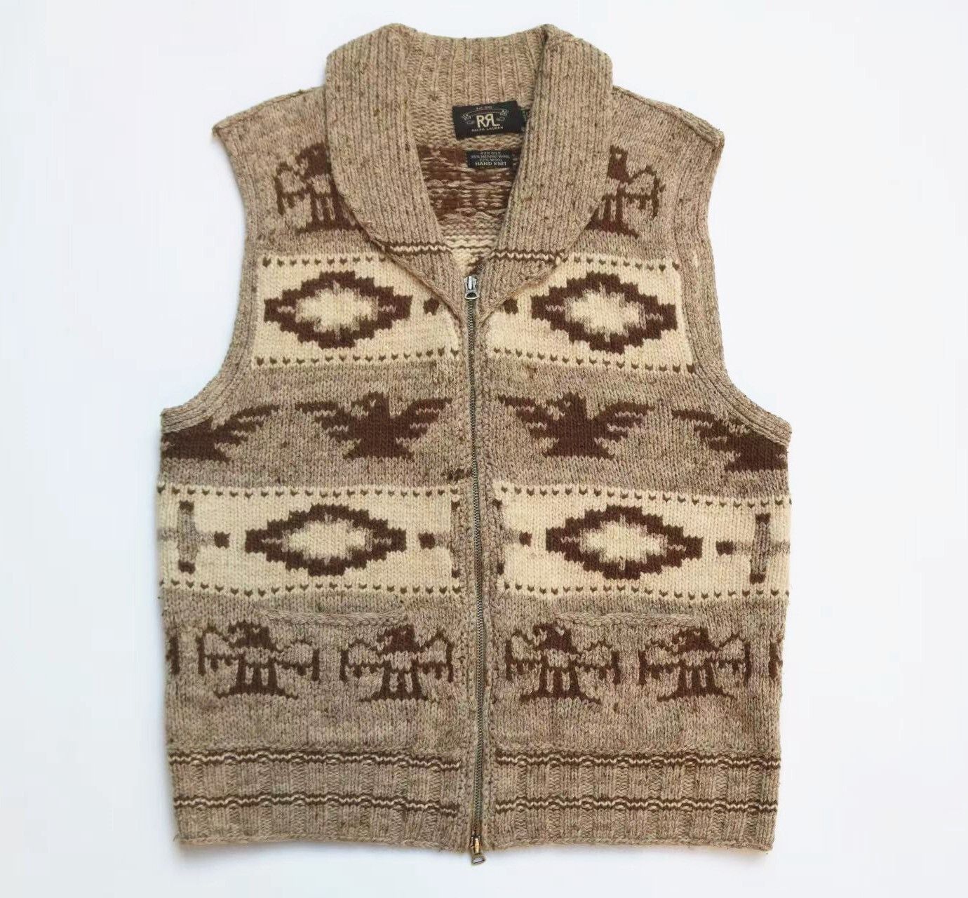 RRL Ralph Lauren RRL Vintage Navajo Thunderbird Wool Vest Size US L / EU 52-54 / 3 - 1 Thumbnail