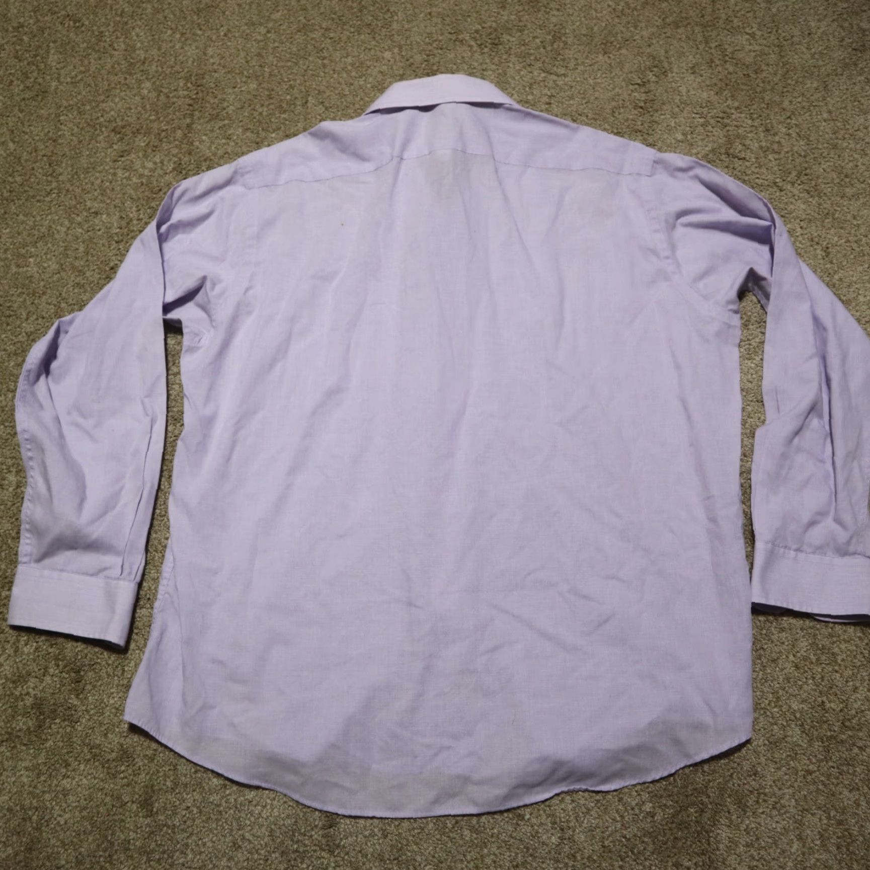 Pierre Cardin Pierre Cardin Button-Up Shirt Solid Purple Long Sleeve Men's Size 17.5 34/35 Casual Designer Size US XL / EU 56 / 4 - 8 Thumbnail