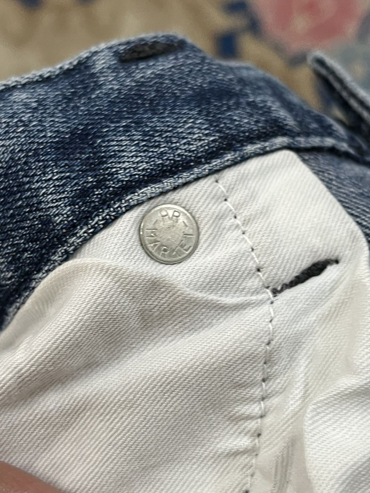 Blue Blue Japan × HOLLYWOOD RANCH MARKET × Japan Blue Vintage Hollywood Ranch Market Slim Fit Distressed Denim Size US 32 / EU 48 - 11 Thumbnail