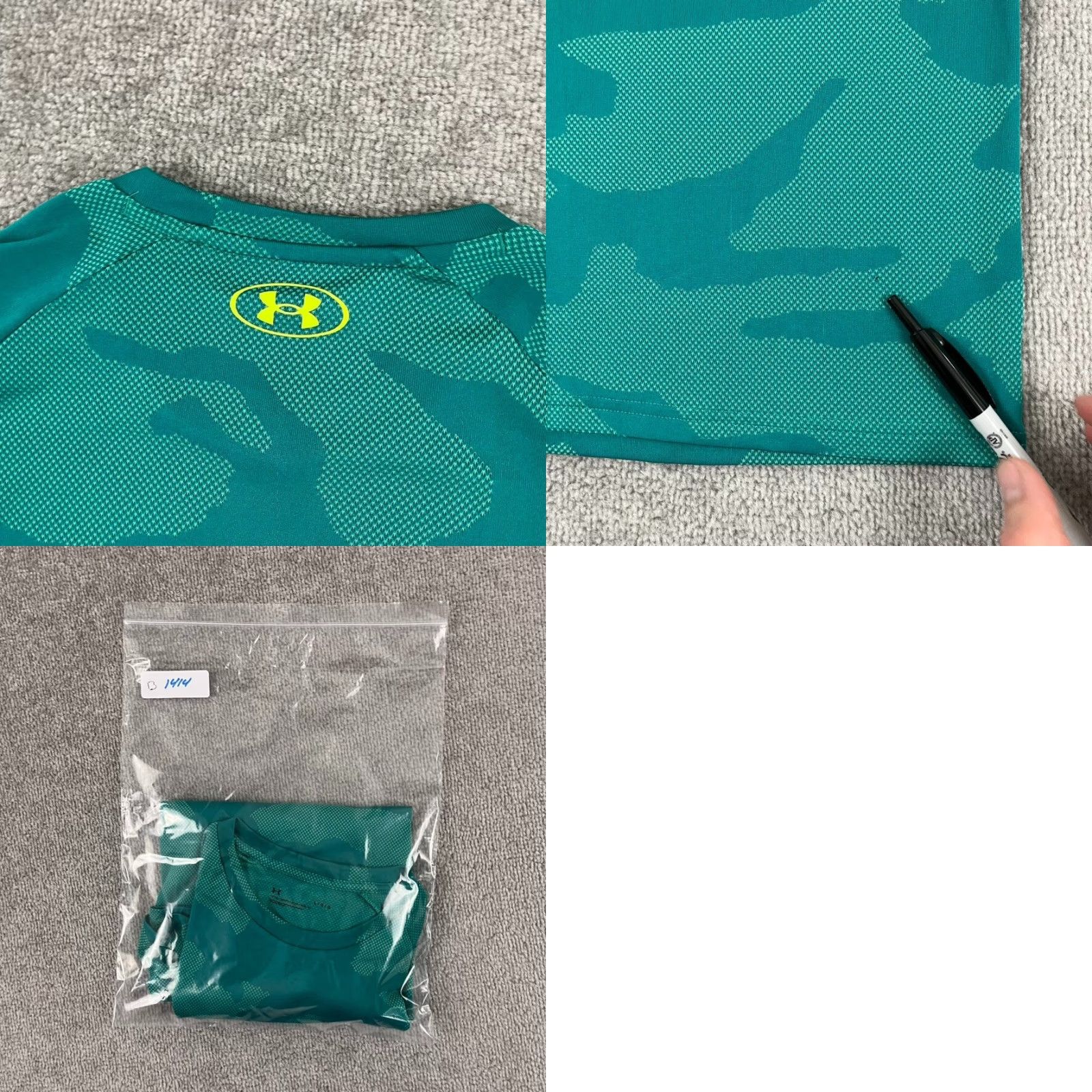 Under Armour Under Armour Shirt Mens Large Loose Fit Green Camouflage Velocity Jacquard Gym Size US L / EU 52-54 / 3 - 8 Thumbnail