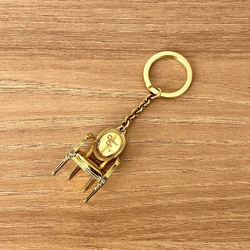 Dior Christian Dior Vintage Gold Chair Keyholder Size ONE SIZE - 3 Thumbnail