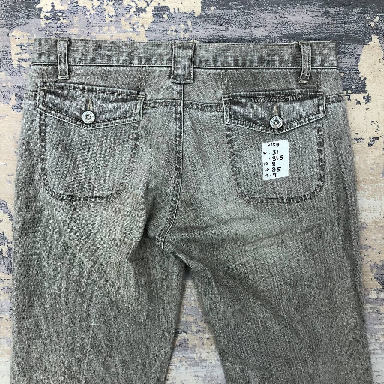 Designer P157 PAO DE LO VTG FLARED JEANS Size 31" - 4 Thumbnail