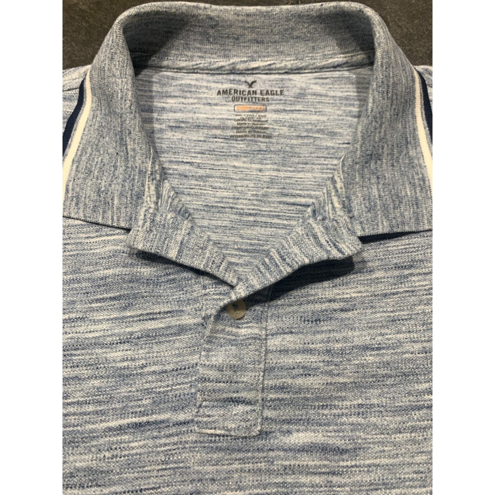 American Eagle Outfitters AMERICAN EAGLE Core Flex Classic Fit Polo, Men's XXL, Blue, Short Sleeve, American Size US XXL / EU 58 / 5 - 4 Thumbnail