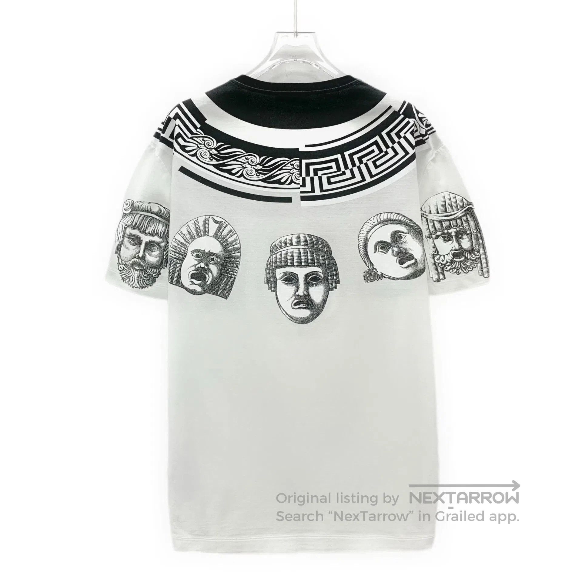 Versace Versace White Baroque Print Cotton T-Shirt. Size US M / EU 48-50 / 2 - 2 Thumbnail