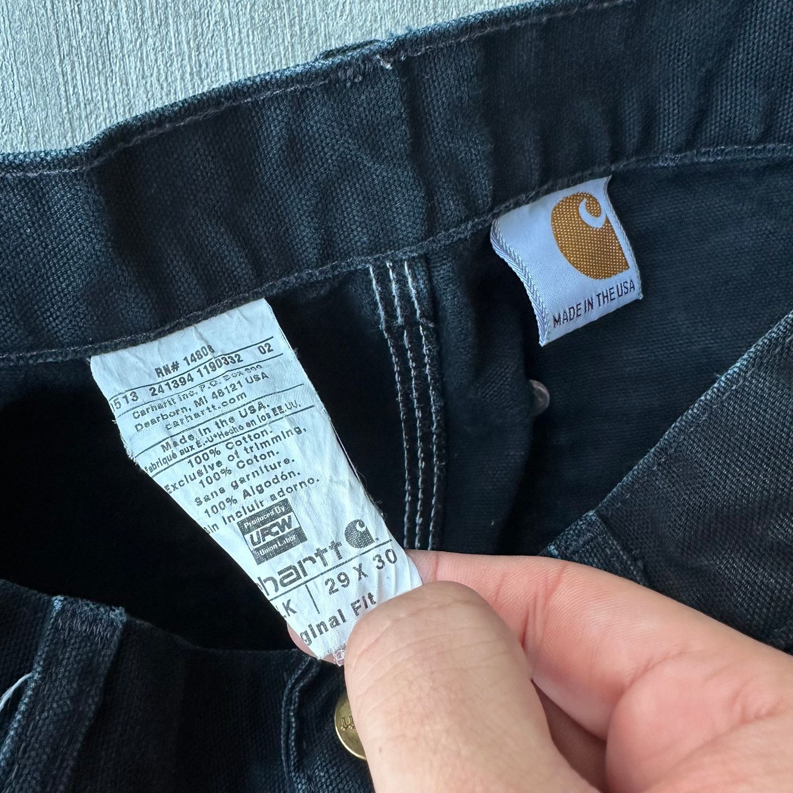 Carhartt × Vintage Carhartt black double knee work wear carpenter pants Size US 28 / EU 44 - 4 Thumbnail