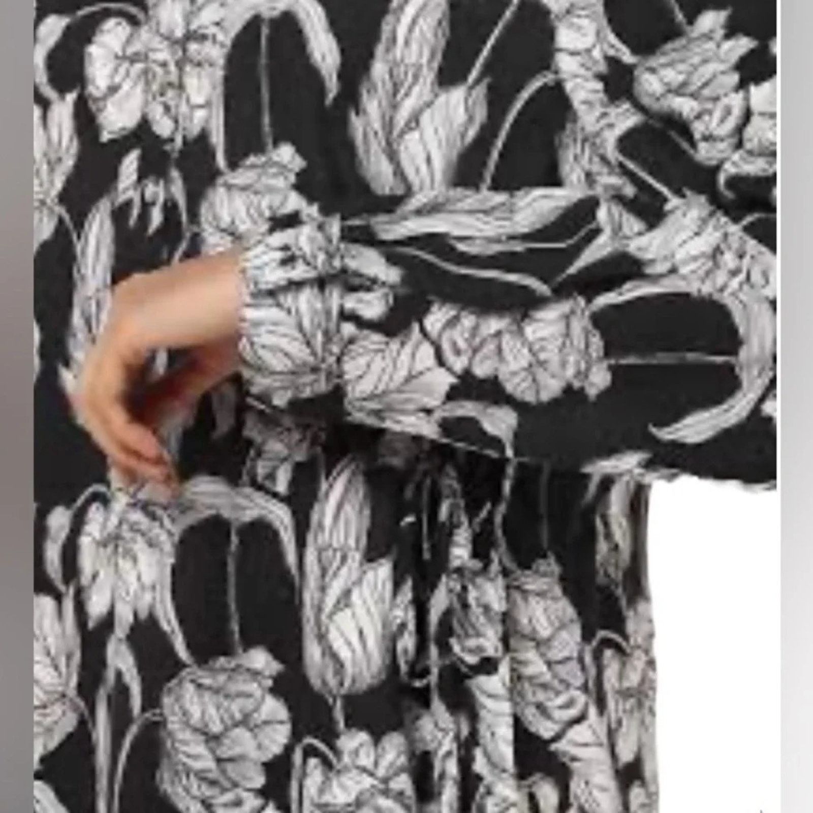 Free People Free People black & white floral print swing tunic dress, XS Size XS / US 0-2 / IT 36-38 - 3 Thumbnail