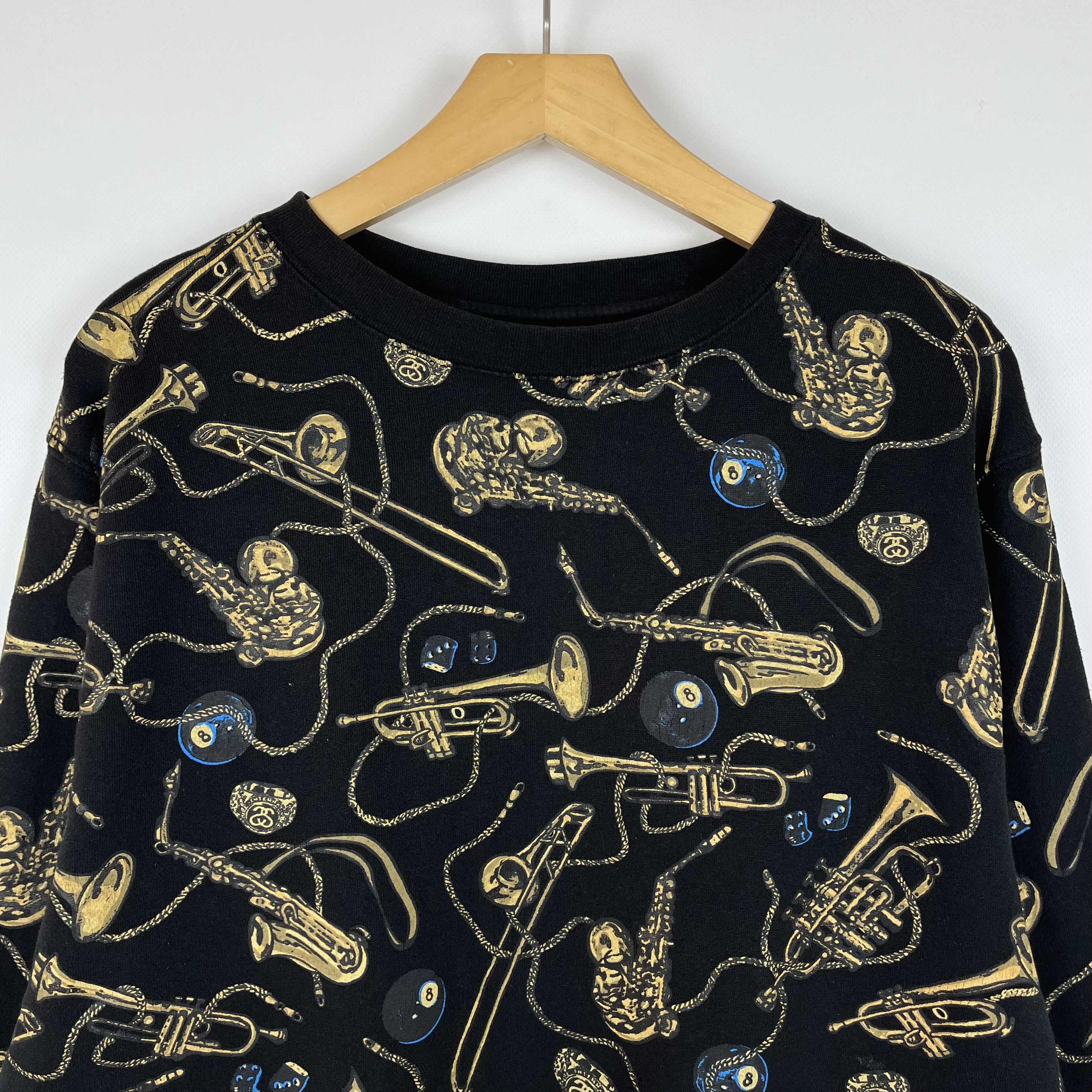 Stussy Vintage Stussy All Over Print Jazz Sweatshirt 90’s Size US XL / EU 56 / 4 - 6 Thumbnail
