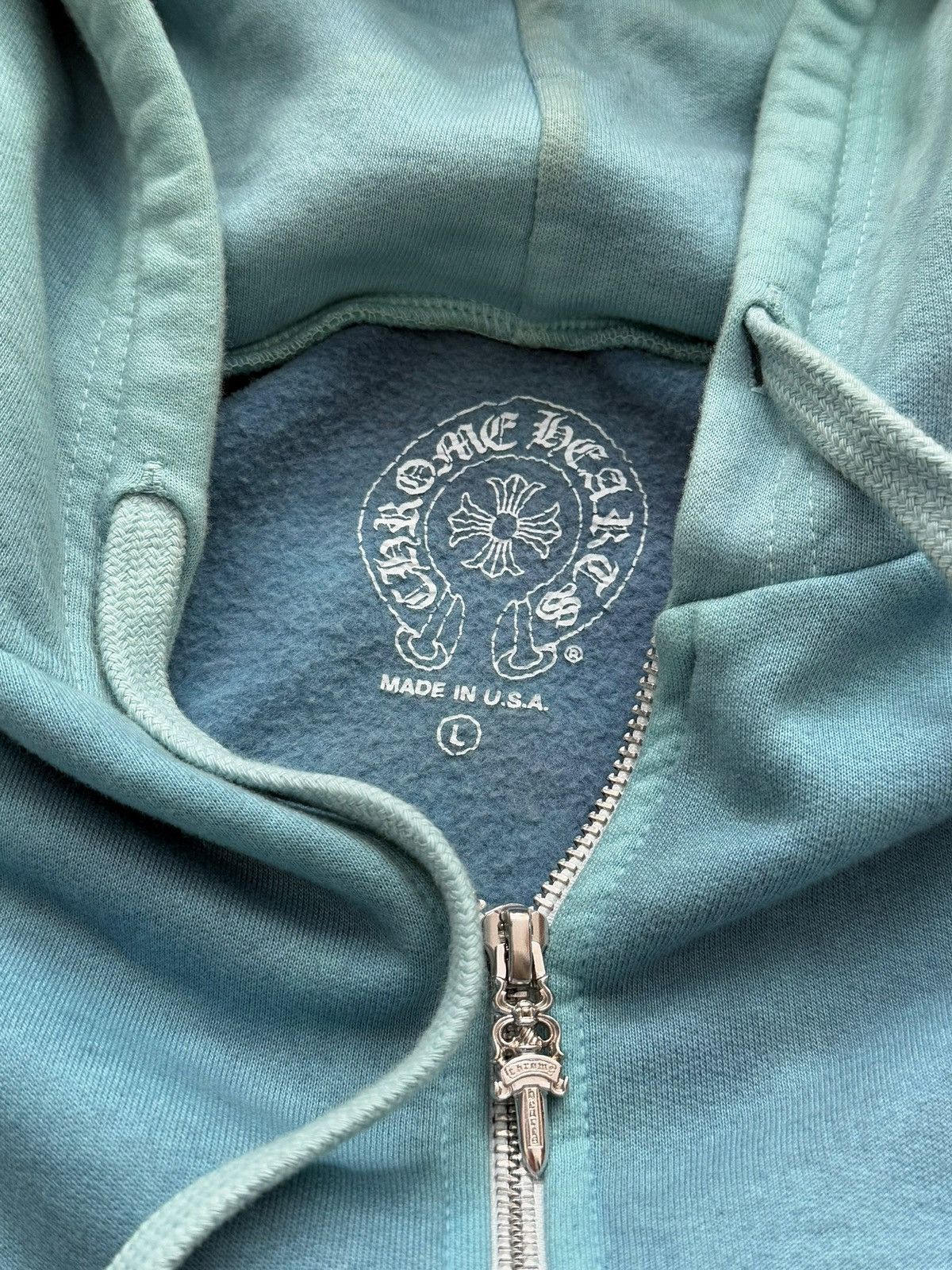 Chrome Hearts RARE St Barth Overdyed Silver Horseshoe Zip Up Size US L / EU 52-54 / 3 - 6 Thumbnail