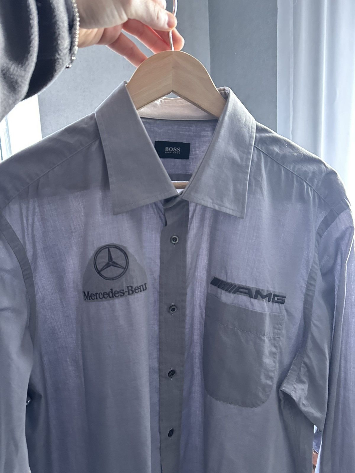 Hugo Boss × Mercedes-Benz 🫧HUGO BOSS Mercedes-Benz Shirt Button Up Size US L / EU 52-54 / 3 - 11 Thumbnail