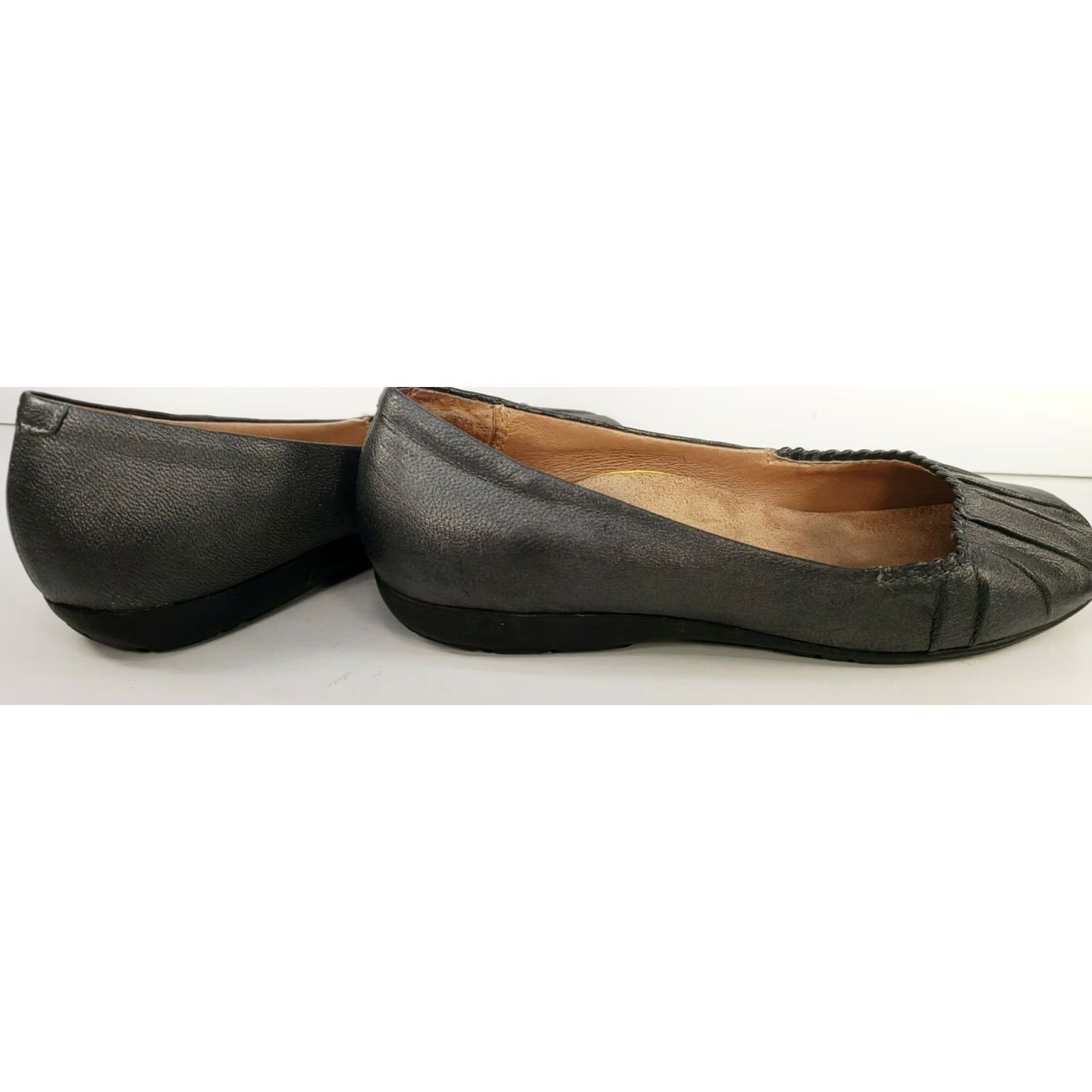 Vintage Abeo Ballet Flat Taylin Black Leather Slip On 8.5N Women’s Orthotic Insole Comfort Footbed Shoes Size US 9 / IT 39 - 6 Thumbnail