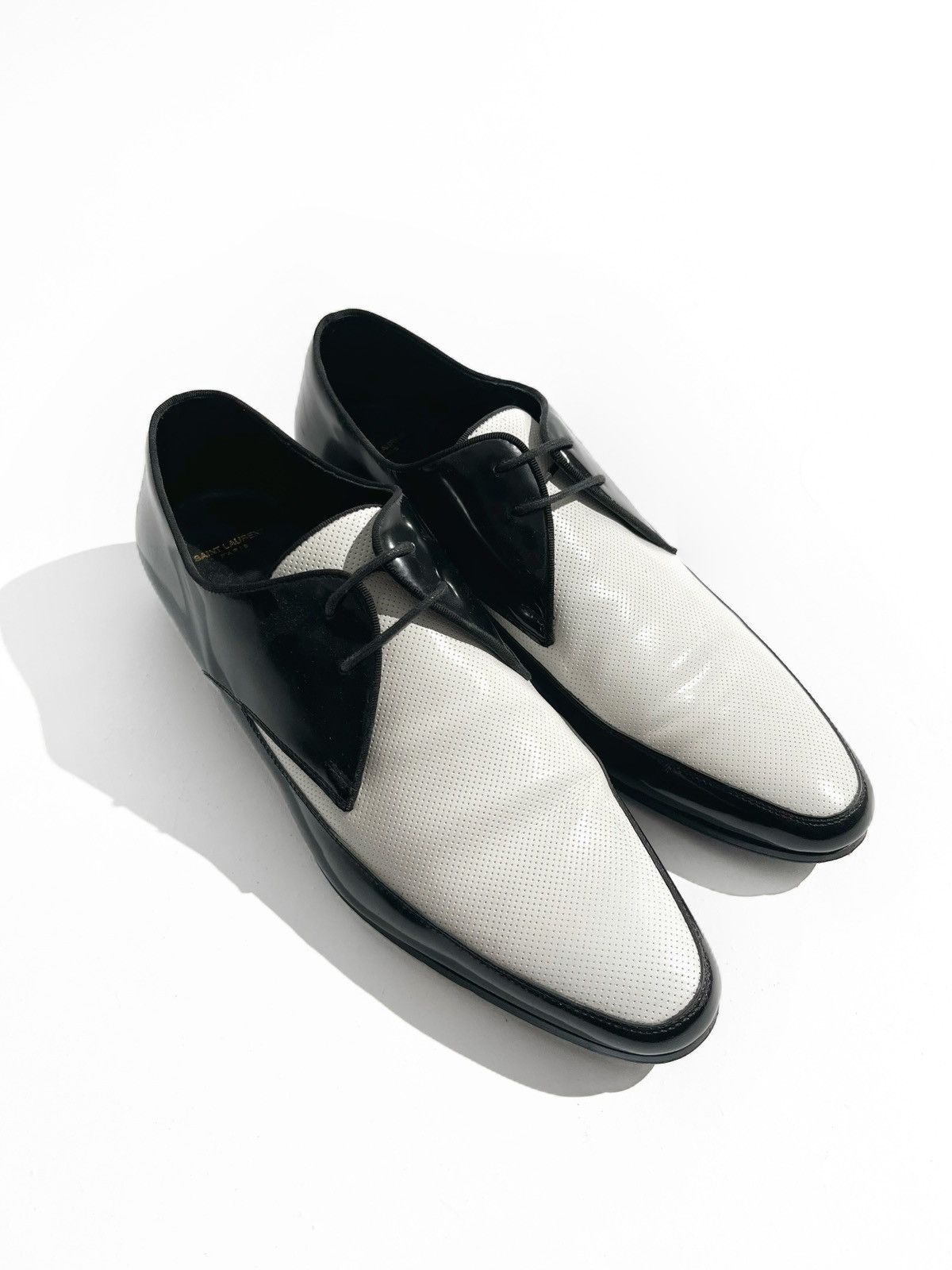 Hedi Slimane × Saint Laurent Paris SS13 Saint Laurent Paris Patent Leather Dress Derby Shoes Size US 7 / EU 40 - 2 Thumbnail