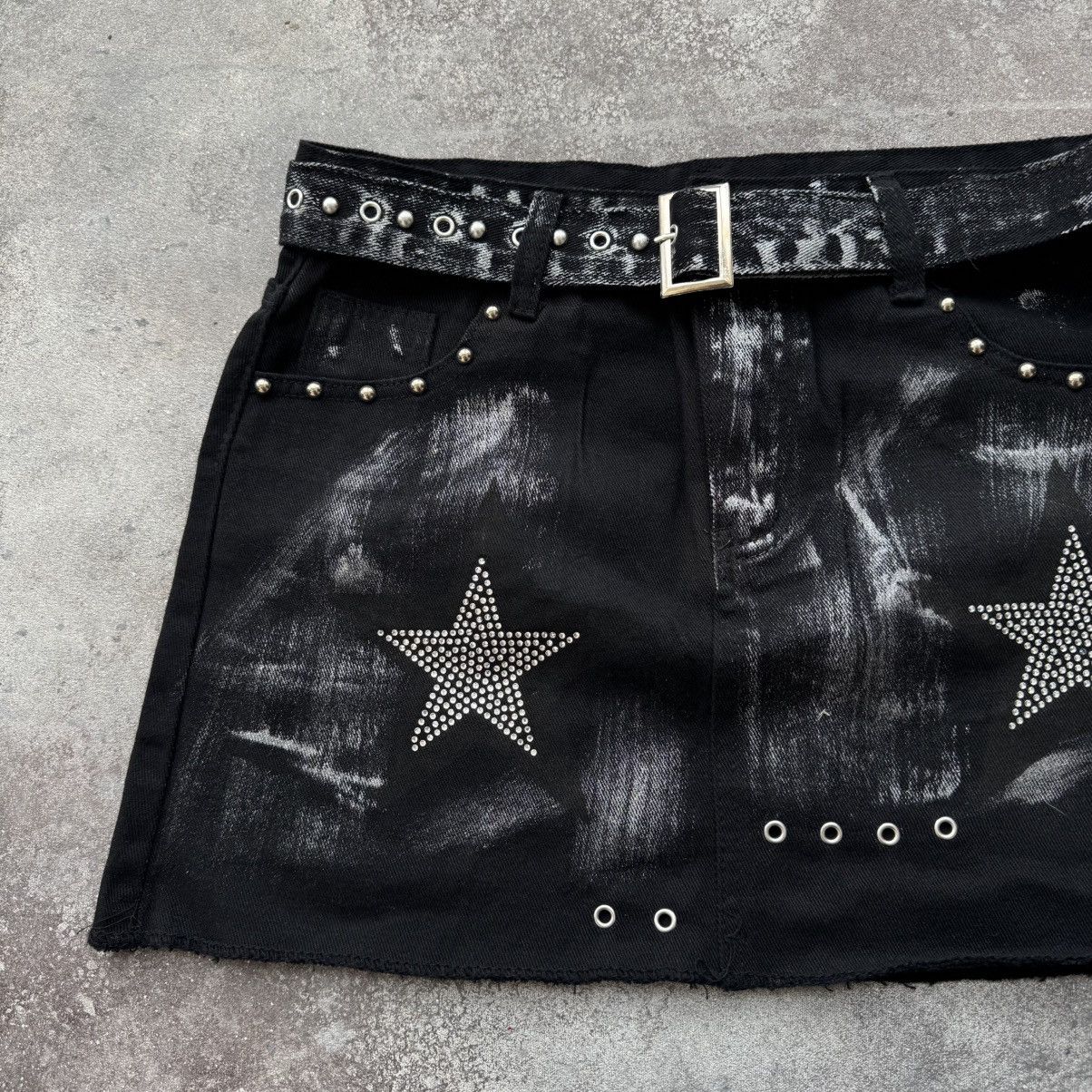 Hysteric Glamour Amazing Vintage Y2K Gothic Cotton Mini Skirt Size 28" / US 6 / IT 42 - 4 Thumbnail