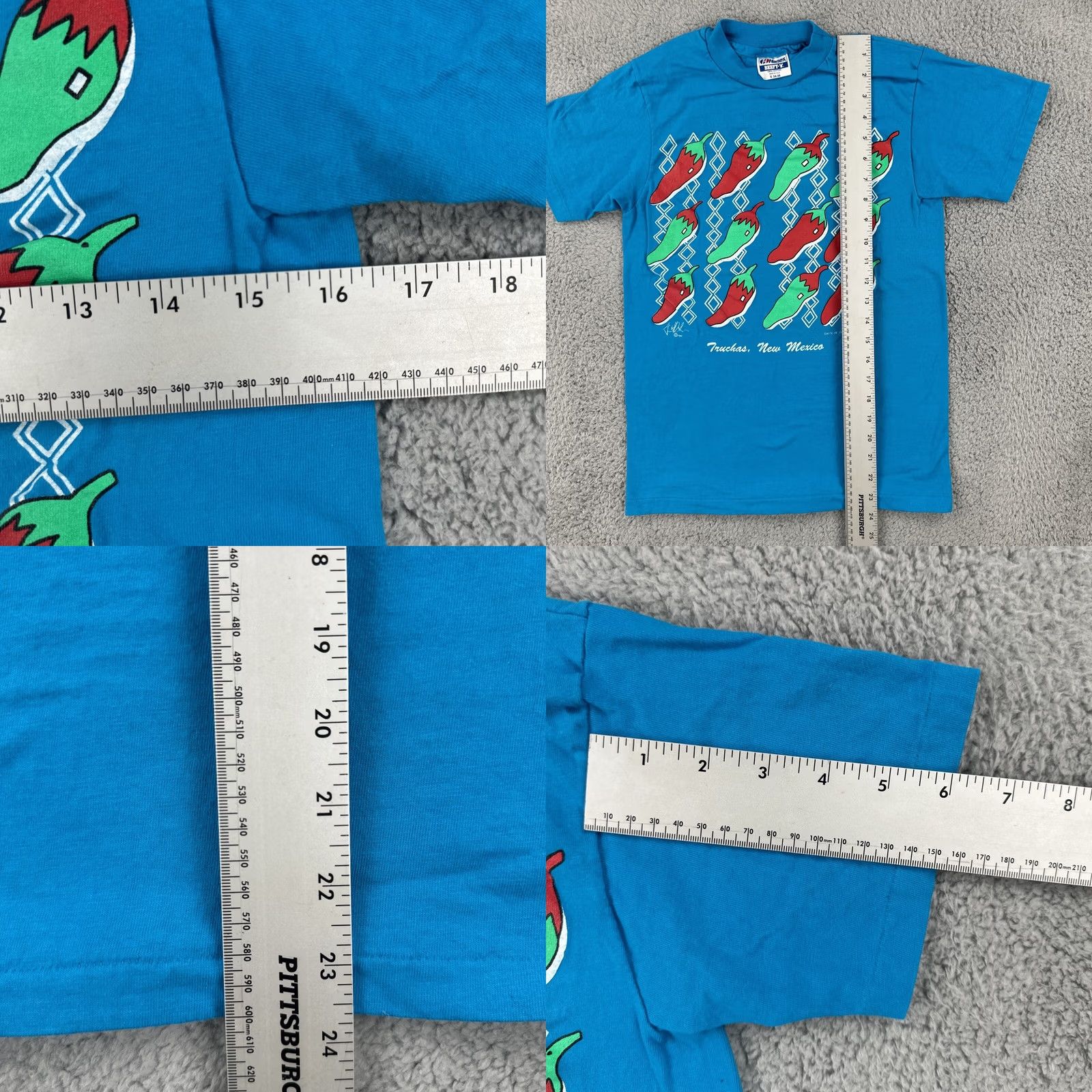 Hanes VINTAGE Hanes Beefy-T Mens S Blue T Shirt Single Stitch Made In USA 1990s Graphic Tee Cotton Blend Short Sleeve Mens Size US S / EU 44-46 / 1 - 9 Thumbnail