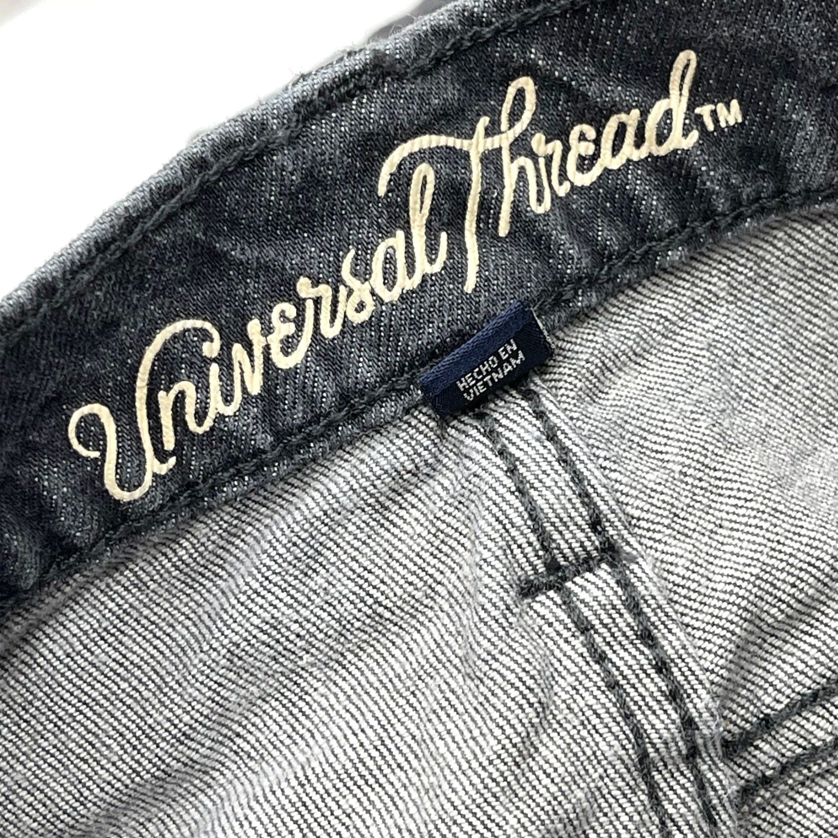 Vintage VINTAGE Universal Thread Jeans 8 Gray Denim Button Fly Straight Style 90s Grunge Retro Women Size 30" / US 8 / IT 44 - 4 Thumbnail