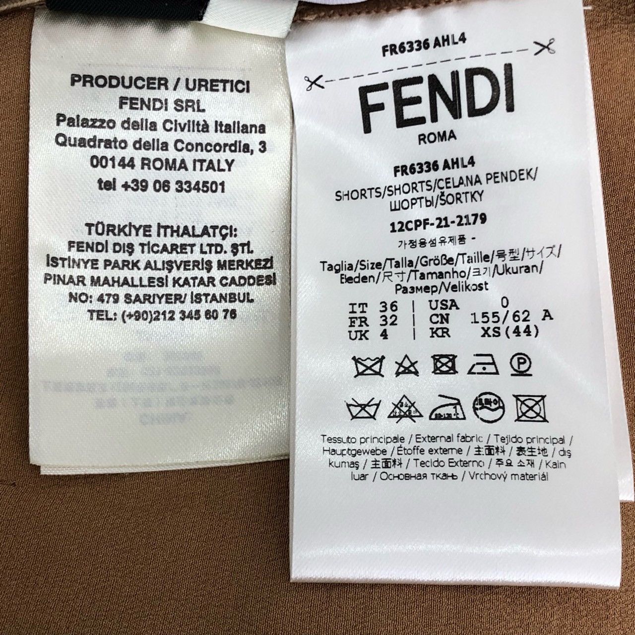 Fendi Fendi Letter Print Pleated Brown Culottes Size 26" / US 2 / IT 38 - 7 Thumbnail