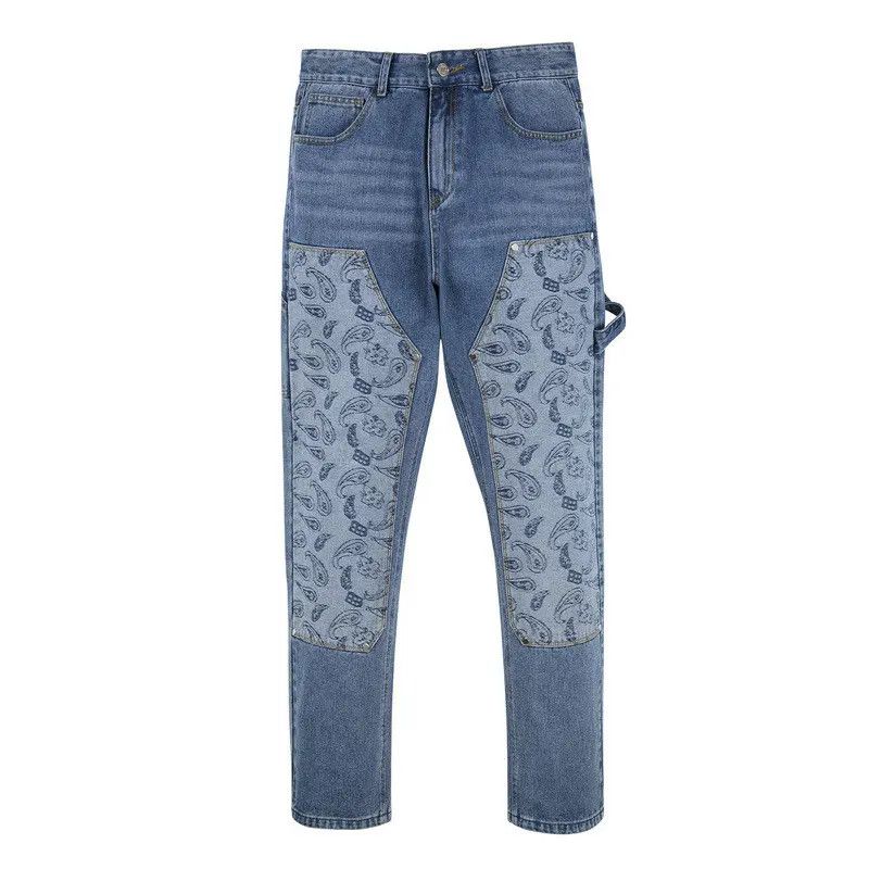 Japanese Brand × Jean Retro loose high street patchwork jeans Size US 32 / EU 48 - 6 Thumbnail