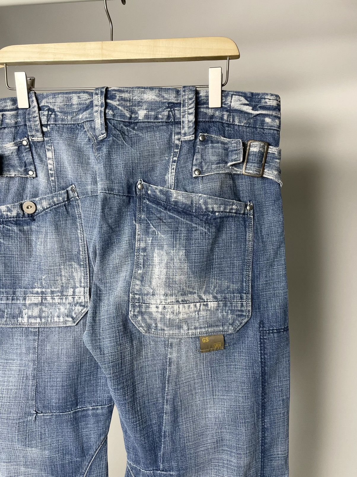 G-Star G-Star RAW Faded Distressed Vintage Washed Denim Work Jeans Size US 36 / EU 52 - 11 Thumbnail