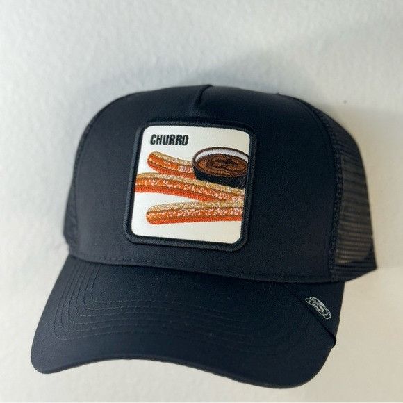 Designer NEW CHURRO PATCH BLACK TRUCKER MESH CAP Size ONE SIZE - 2 Thumbnail