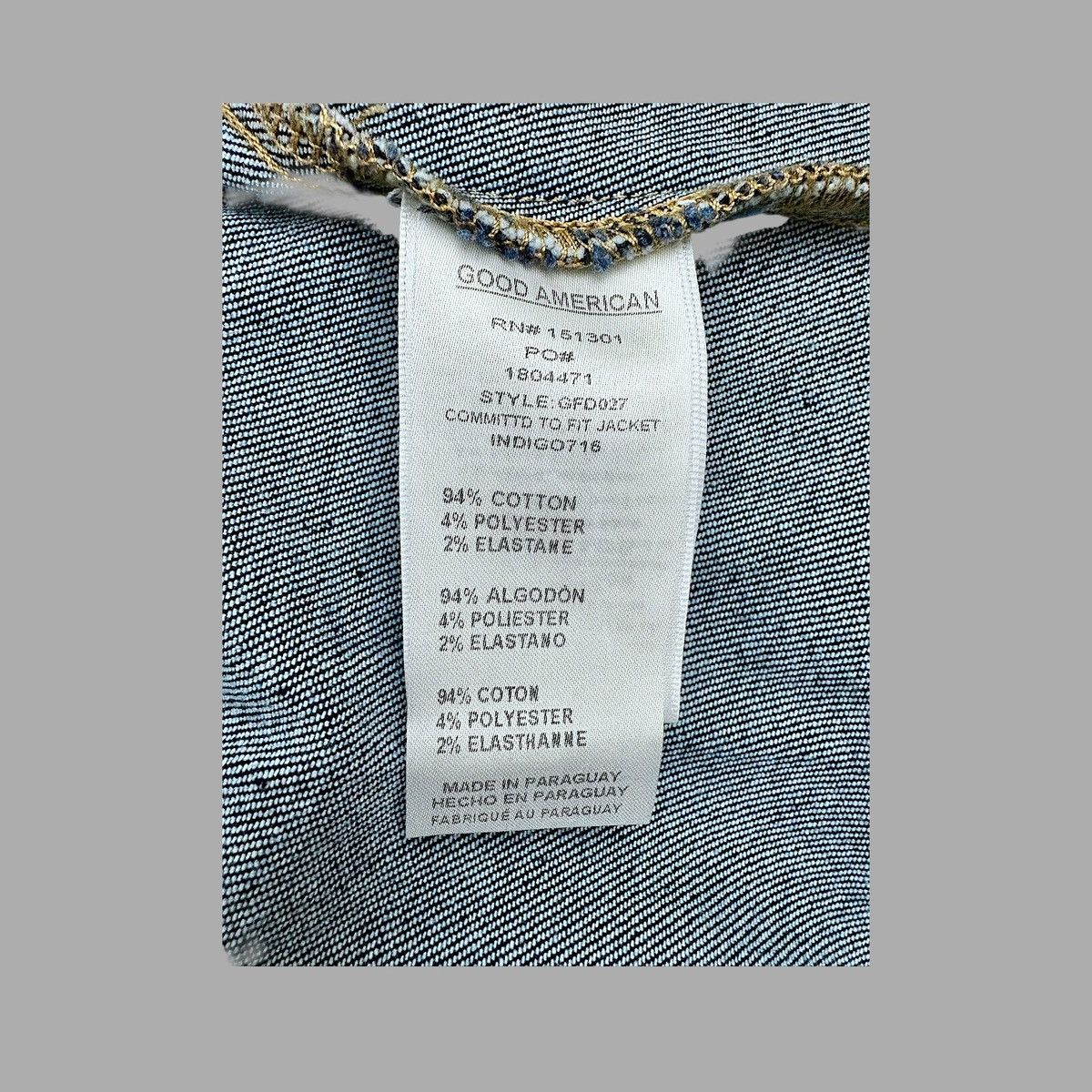 Good American Good American Women’s Jean Blue Stretch Crop Jacket Sz M Size M / US 6-8 / IT 42-44 - 10 Thumbnail