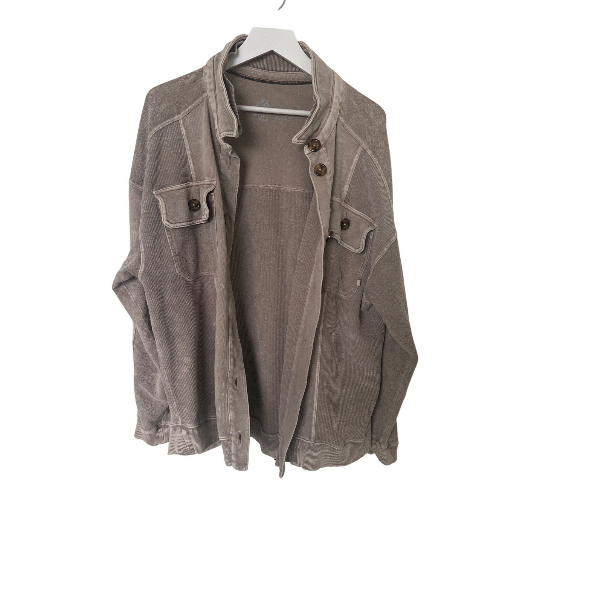 Anthropologie Pilcro Anthropologie Taupe Oversized Shacket Size XL / US 12-14 / IT 48-50 - 5 Thumbnail